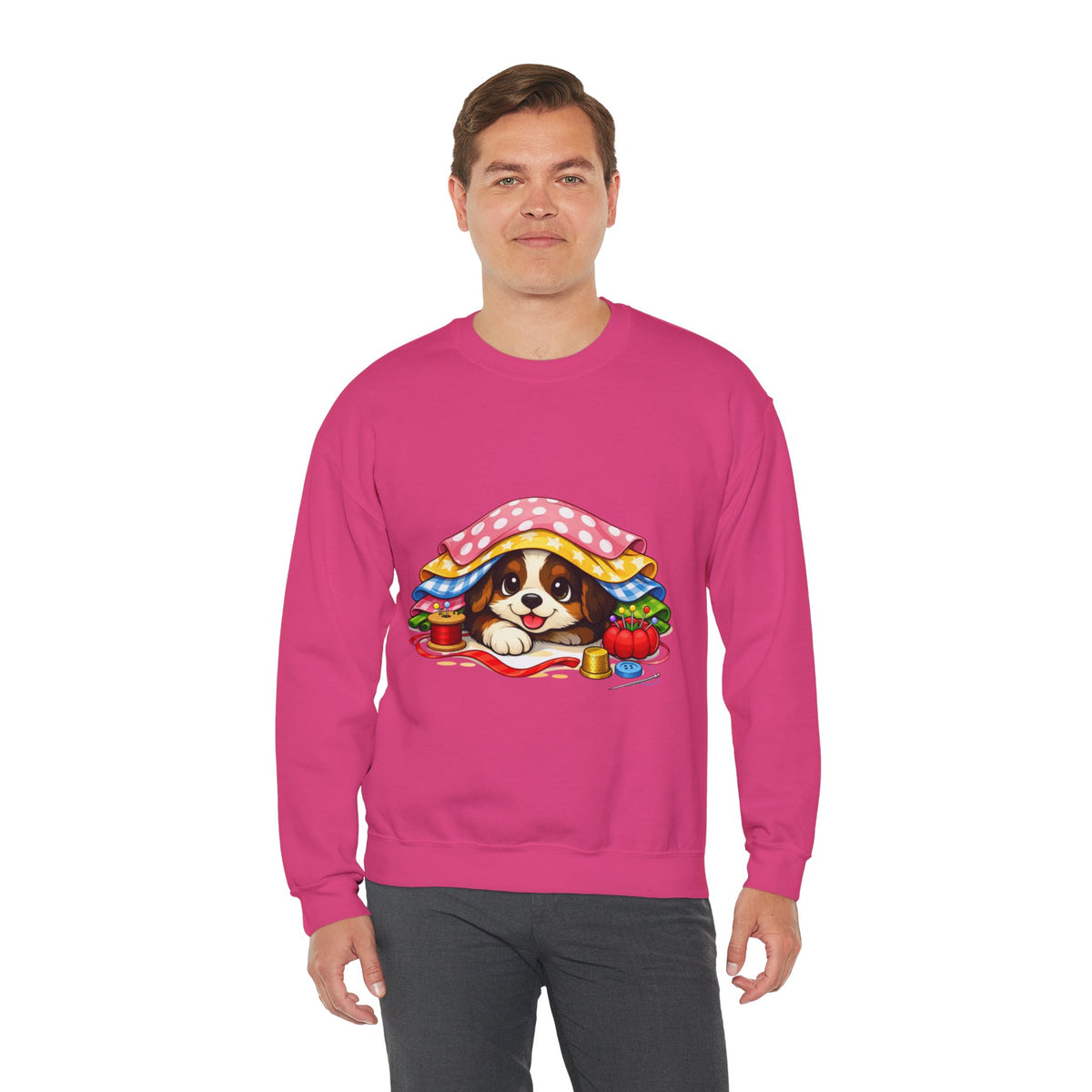 Puppy Hiding in Fabric -  Sweatshirt