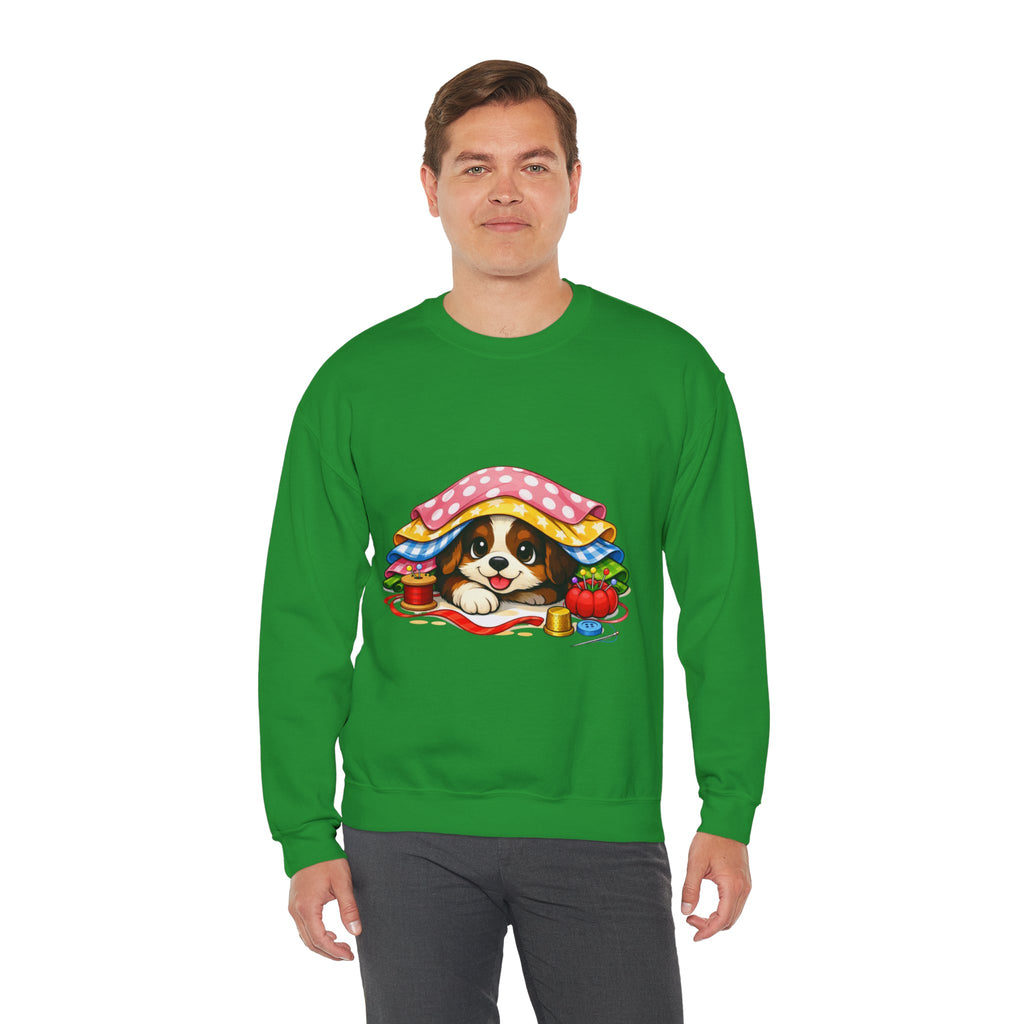 Puppy Hiding in Fabric -  Sweatshirt