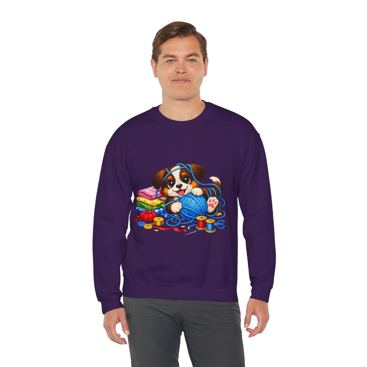 Puppy Playing with Yarn -  Sweatshirt