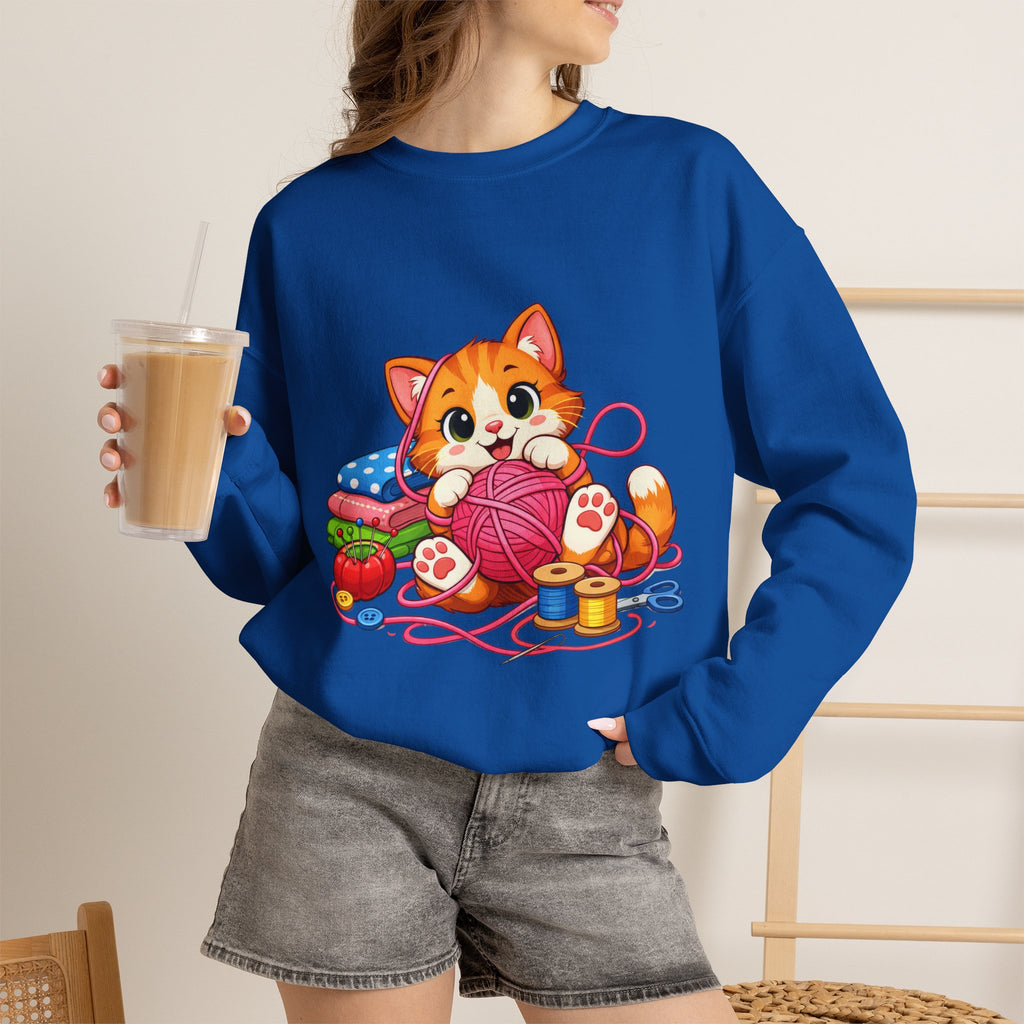 Kitty Playing with Yarn - Sweatshirt