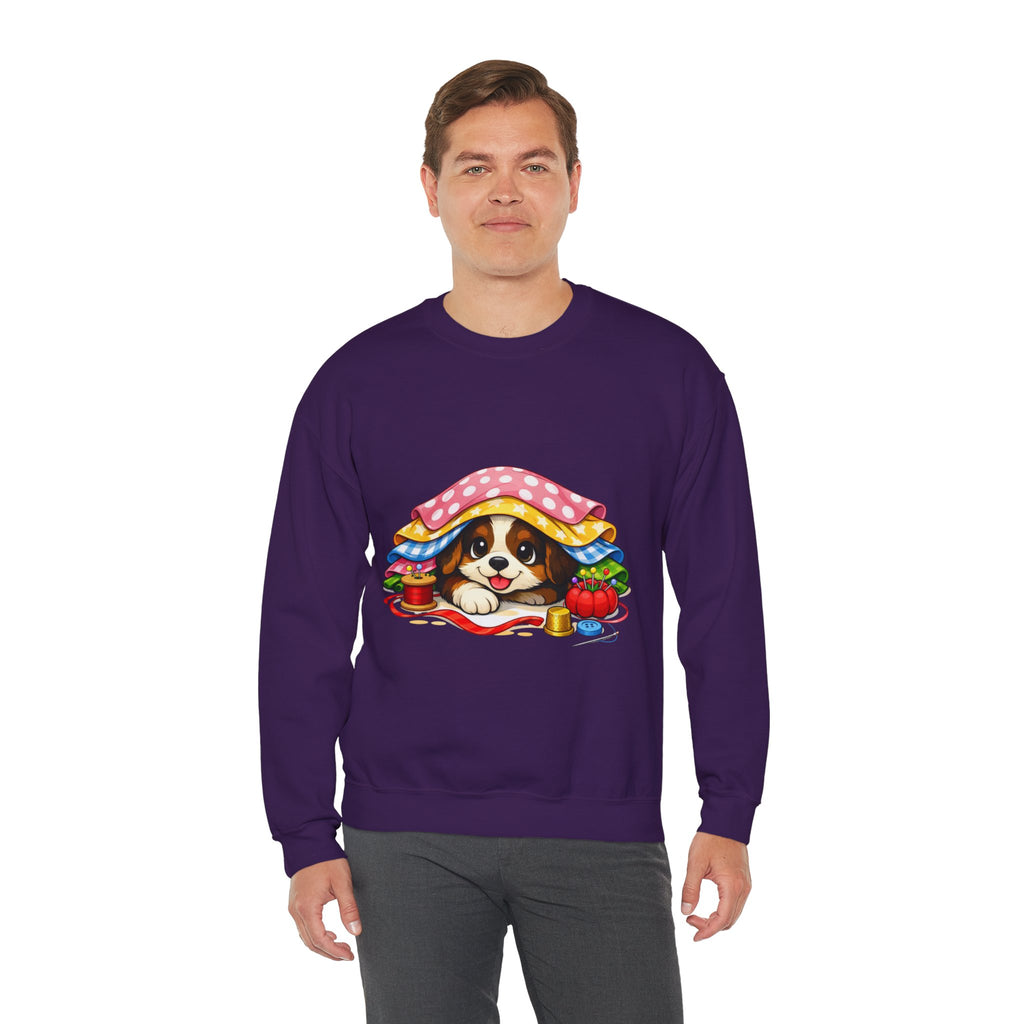 Puppy Hiding in Fabric -  Sweatshirt