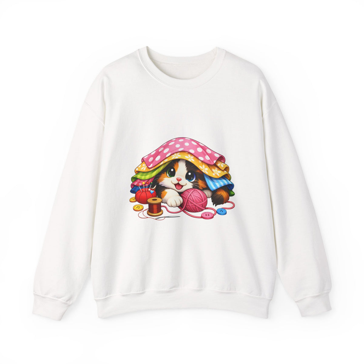 Kitty Hiding in Fabric Sweatshirt
