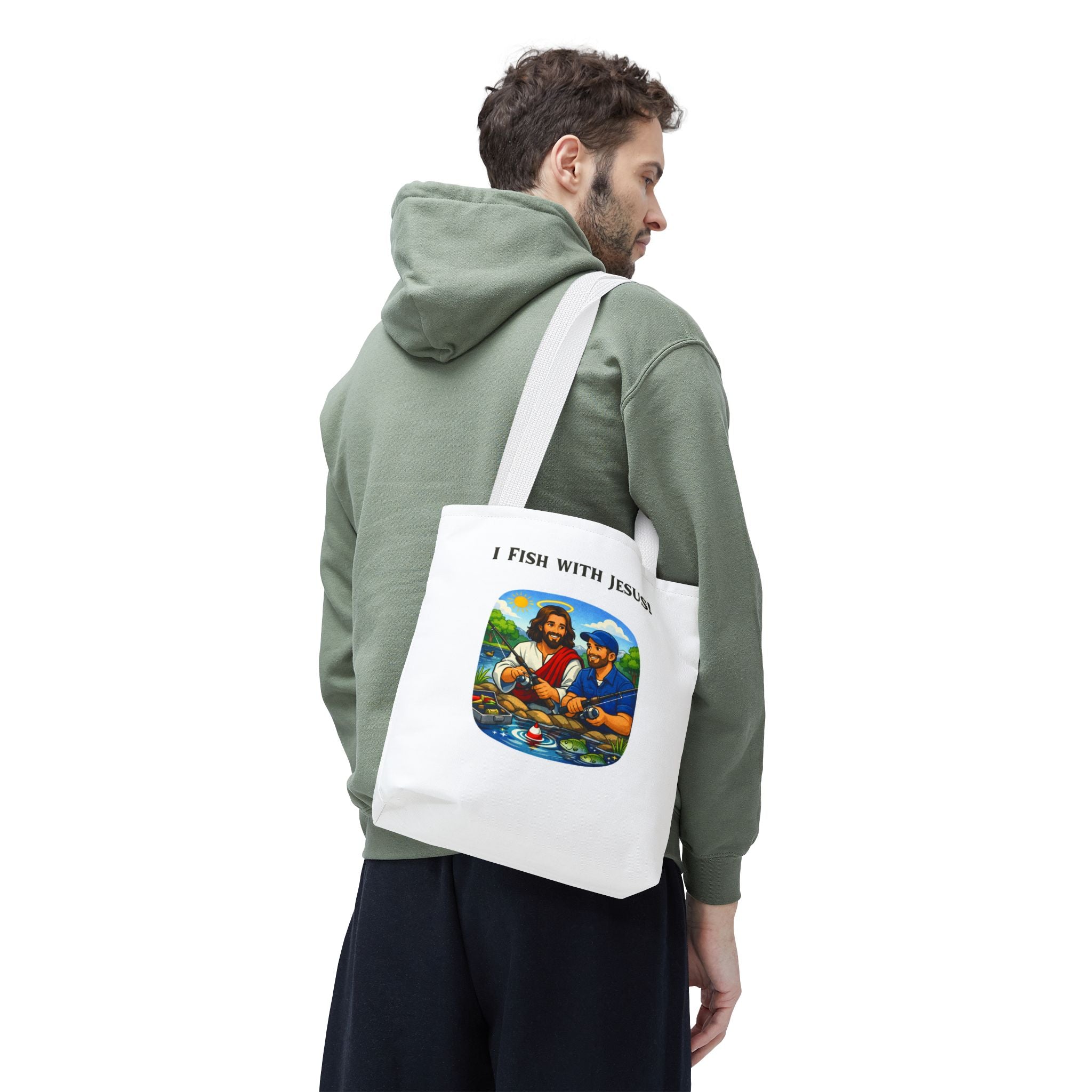 I Fish with Jesus! - Tote Bag