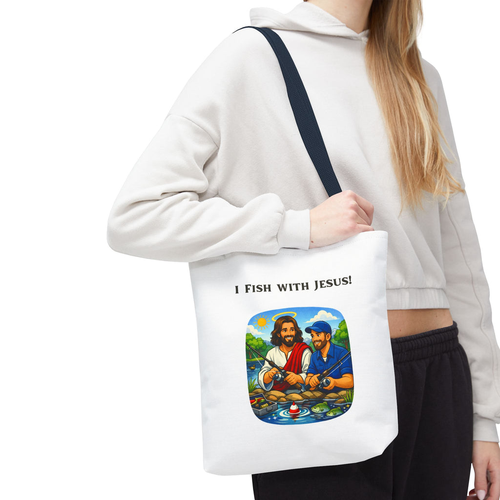 I Fish with Jesus! - Tote Bag