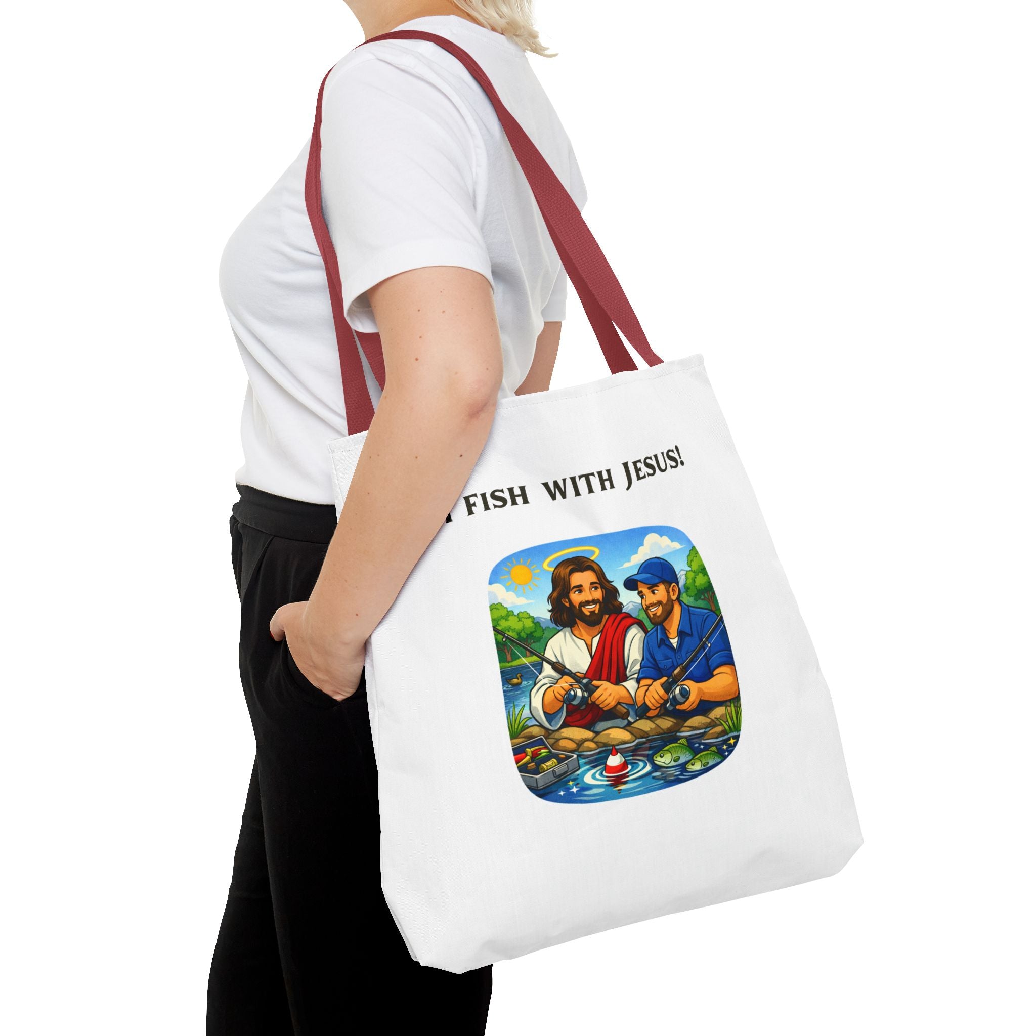 I Fish with Jesus! - Tote Bag
