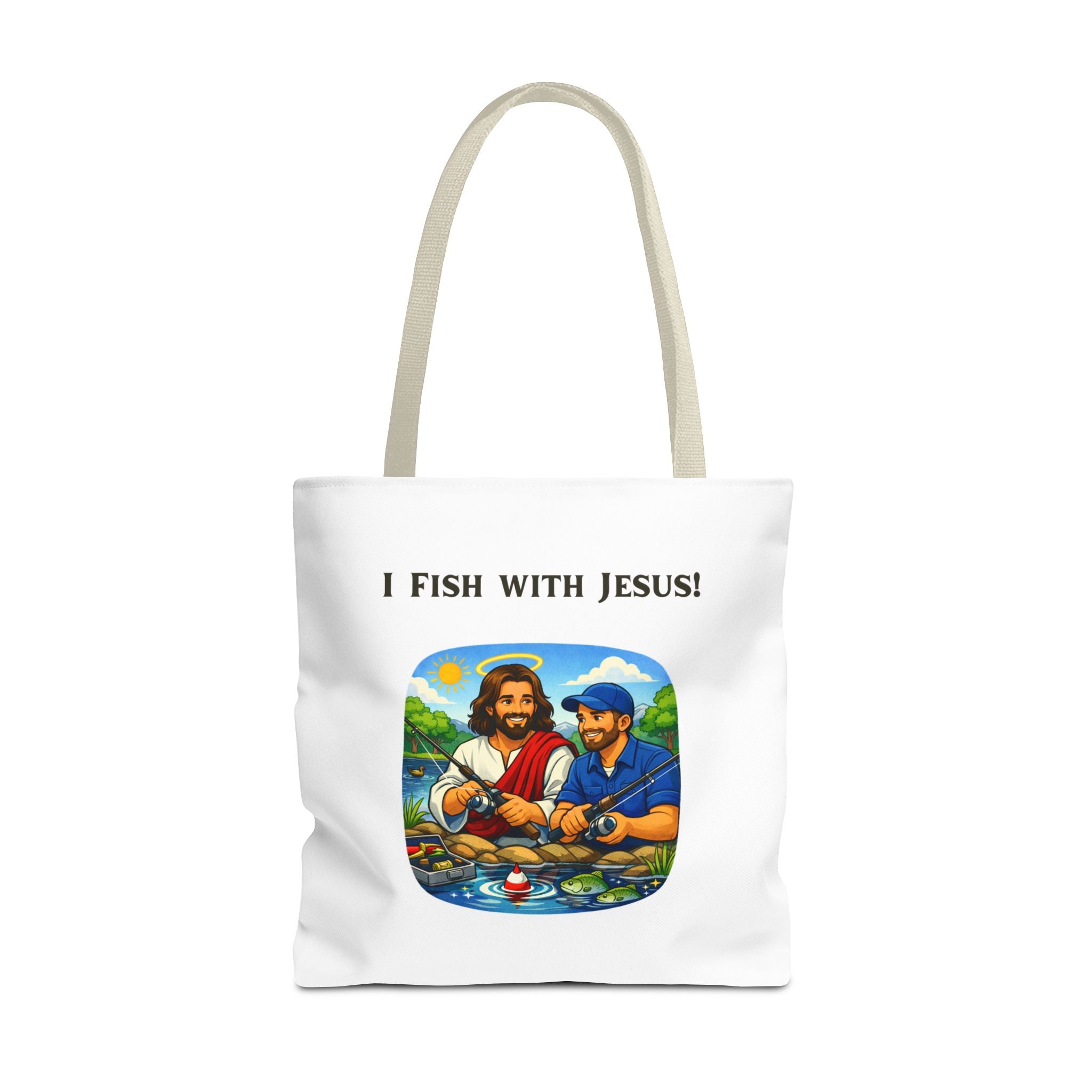 I Fish with Jesus! - Tote Bag