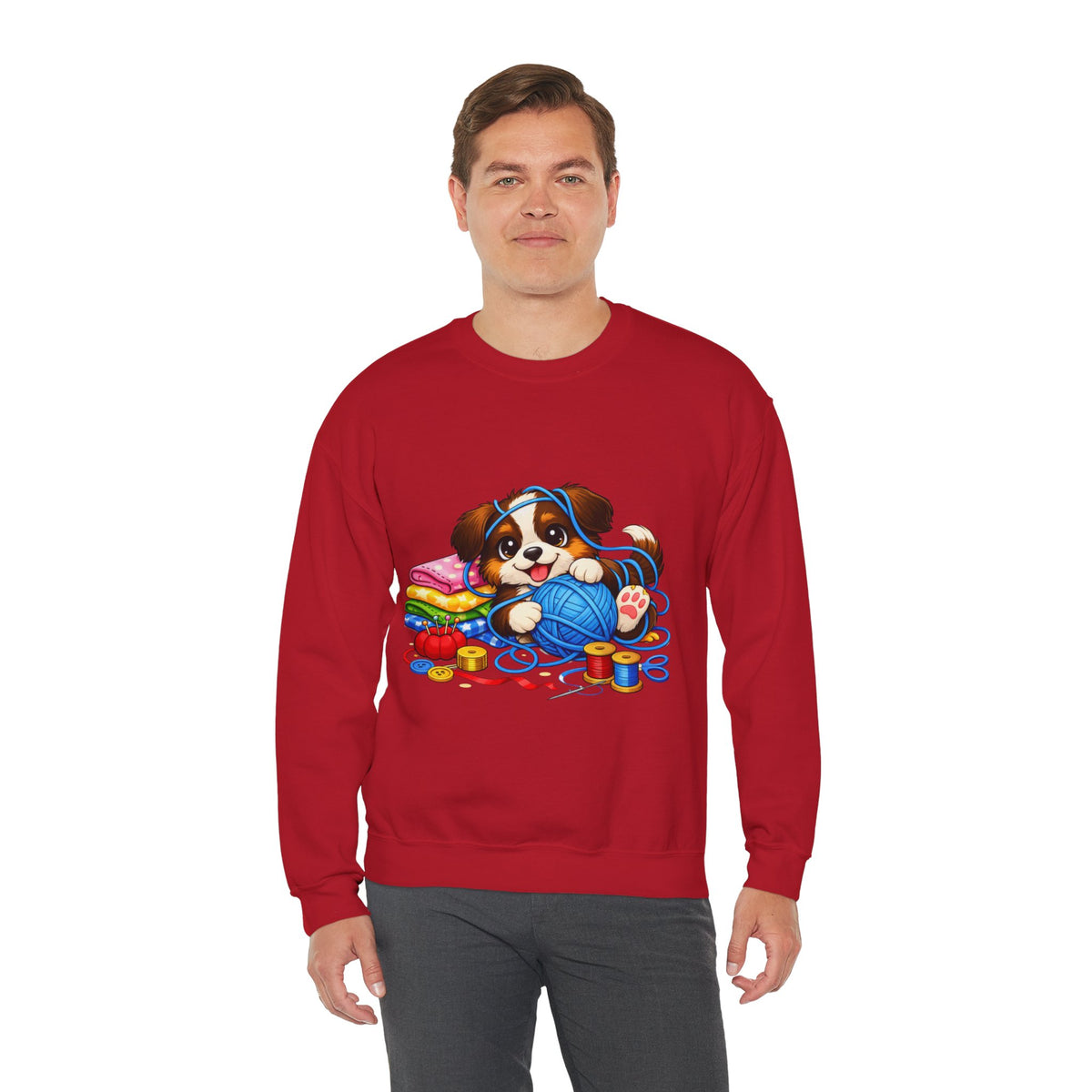 Puppy Playing with Yarn -  Sweatshirt