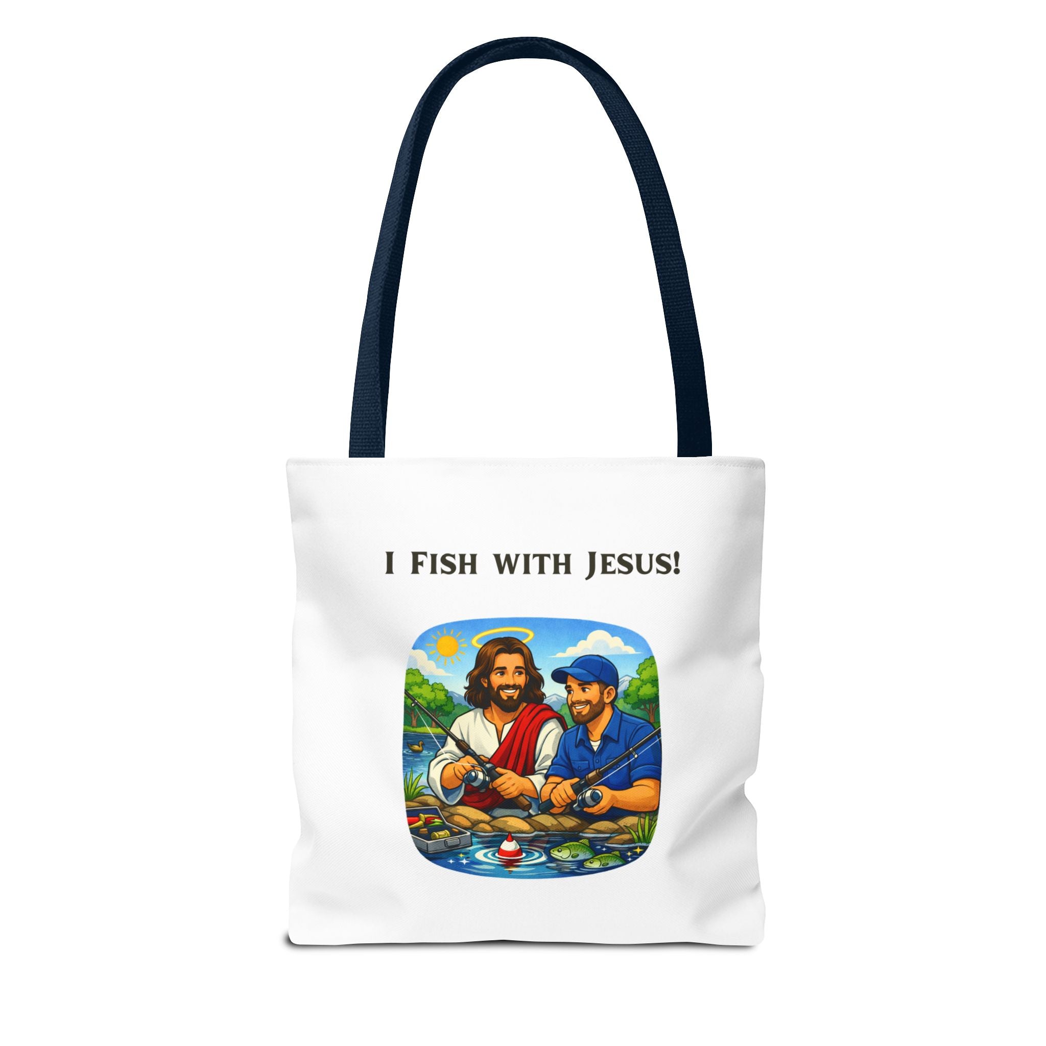 I Fish with Jesus! - Tote Bag