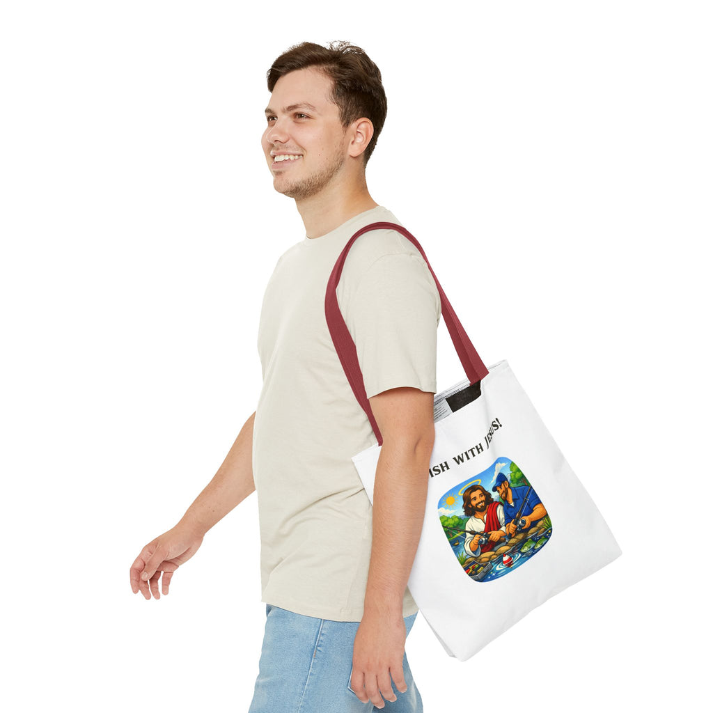 I Fish with Jesus! - Tote Bag