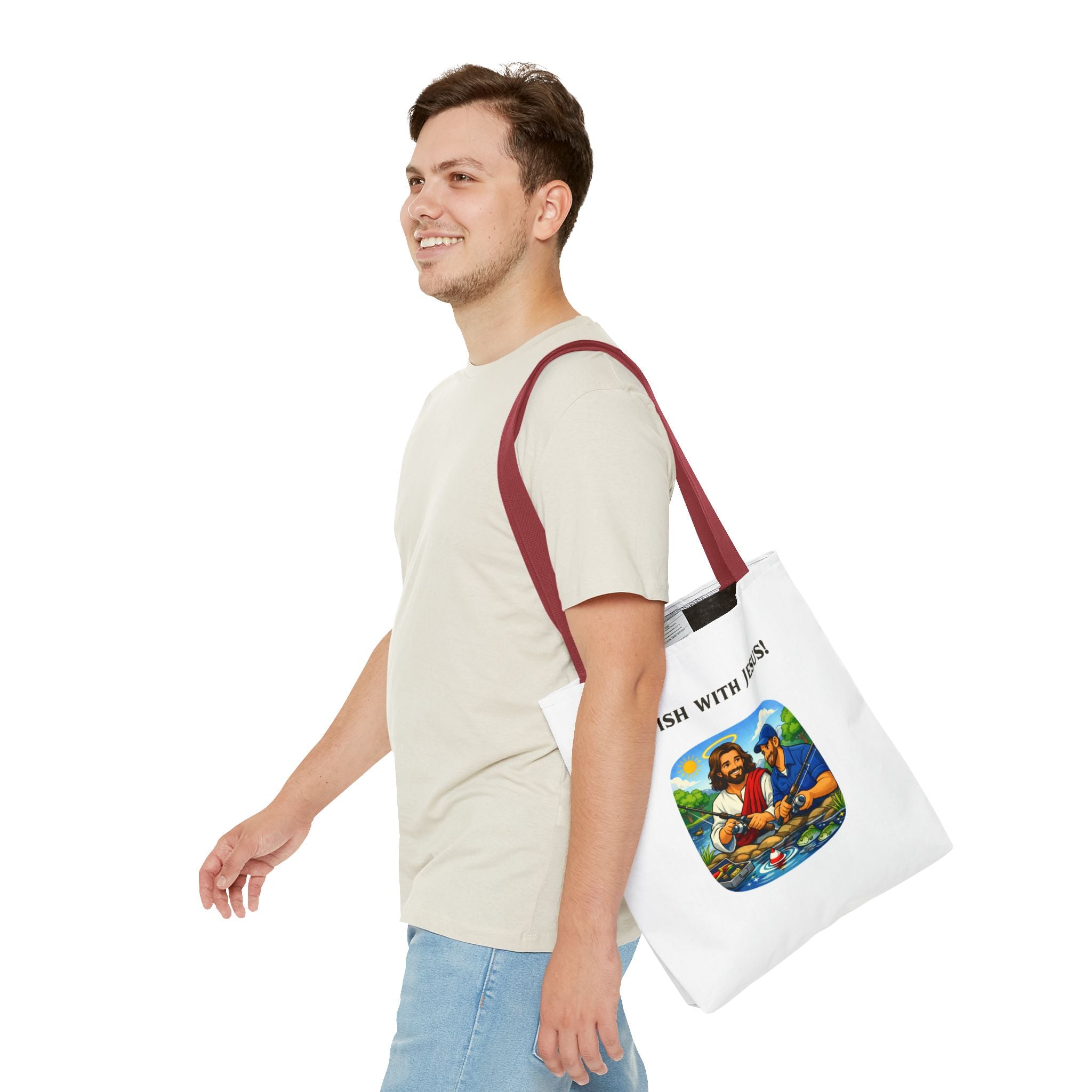 I Fish with Jesus! - Tote Bag
