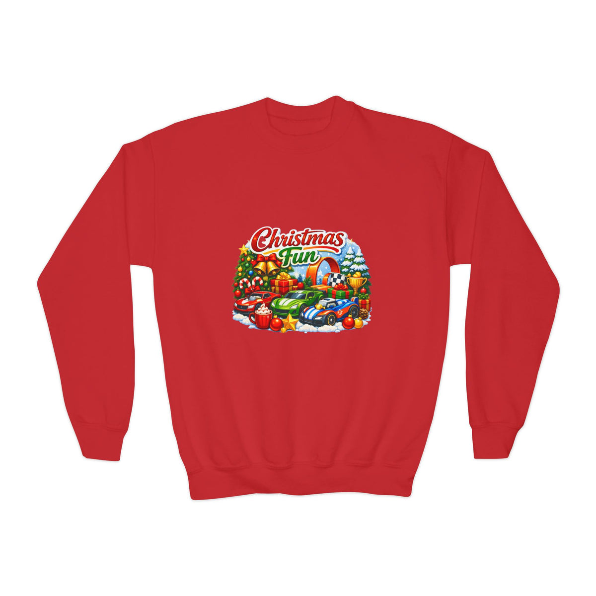 Christmas Fun Youth Crewneck Sweatshirt – Festive Kids Holiday Pullover