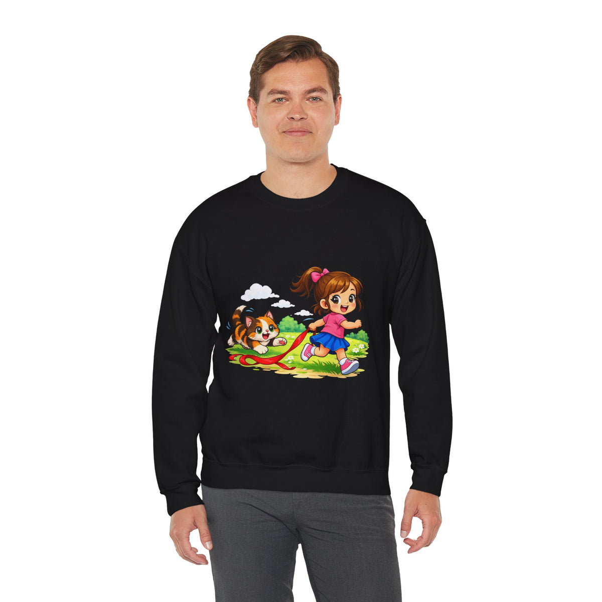 Kitty Chasing Ribbon -  Sweatshirt
