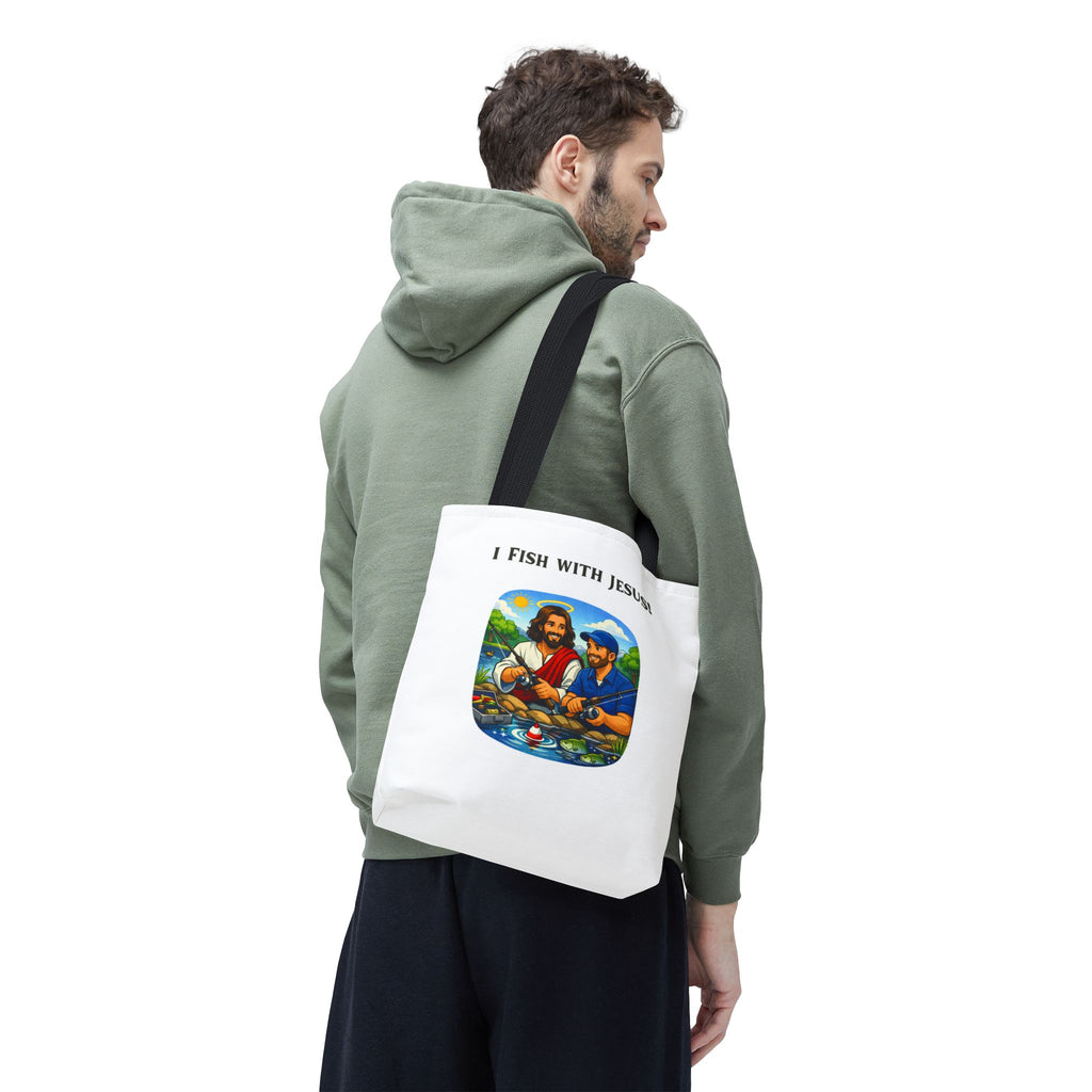 I Fish with Jesus! - Tote Bag