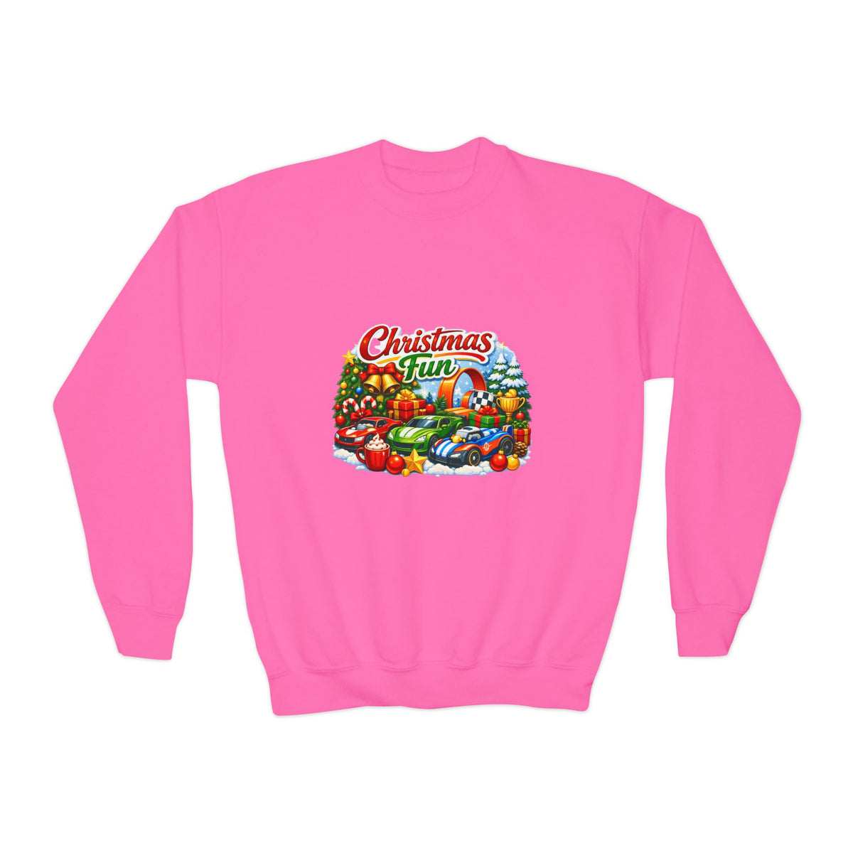 Christmas Fun Youth Crewneck Sweatshirt – Festive Kids Holiday Pullover
