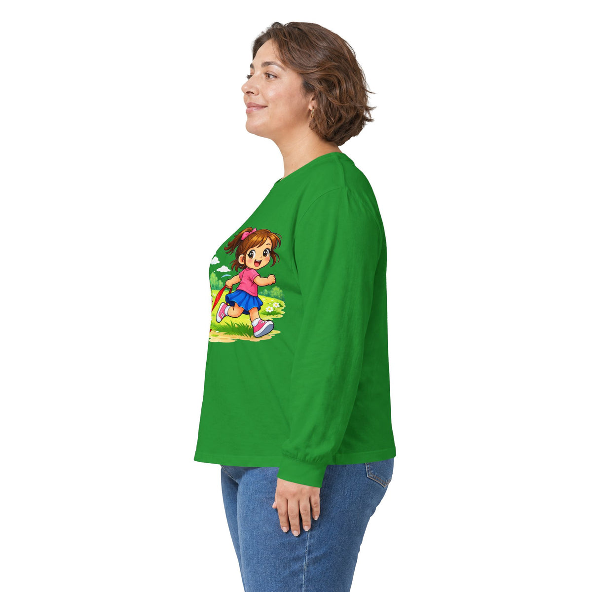 Kitty Chasing Ribbon - Long Sleeve Tee