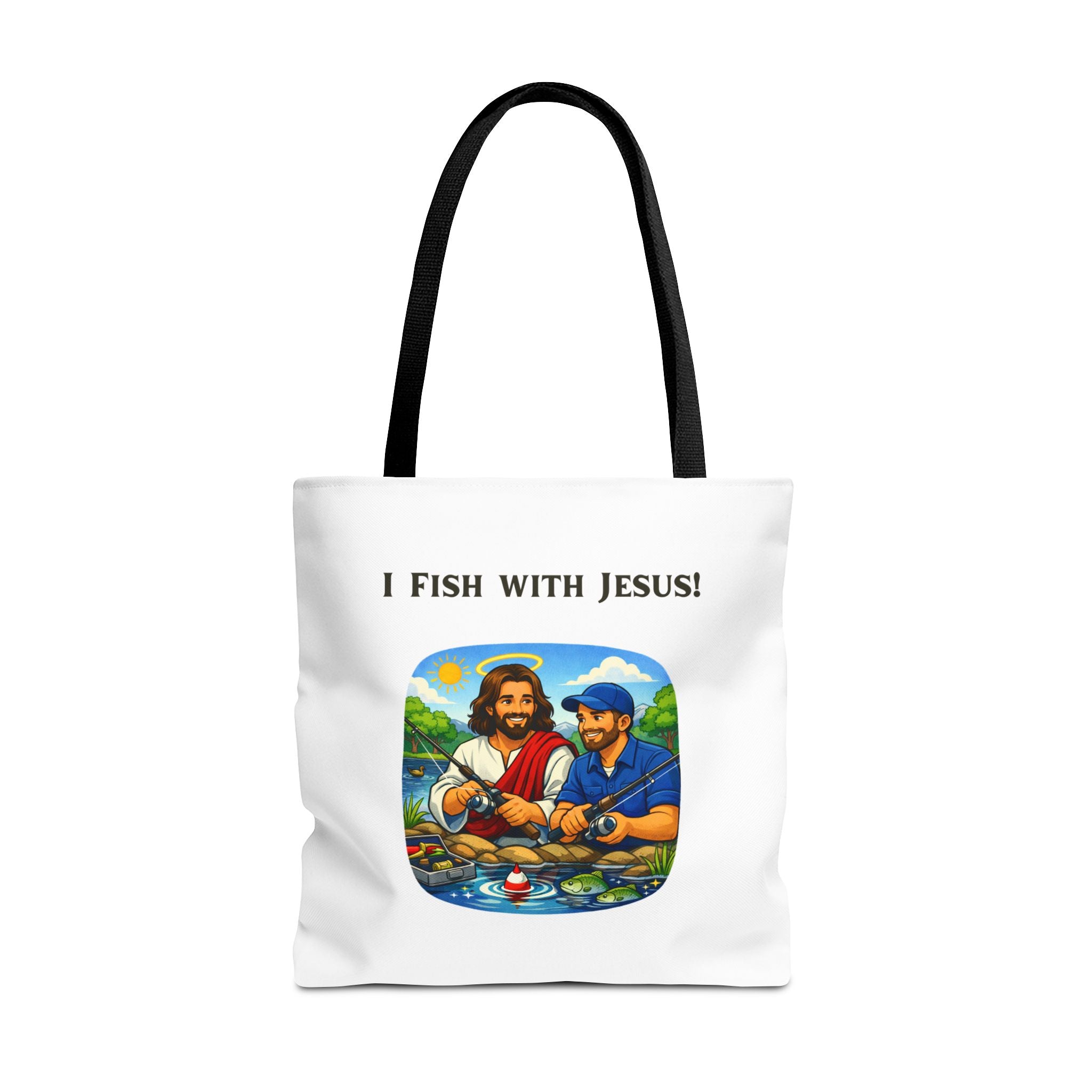 I Fish with Jesus! - Tote Bag