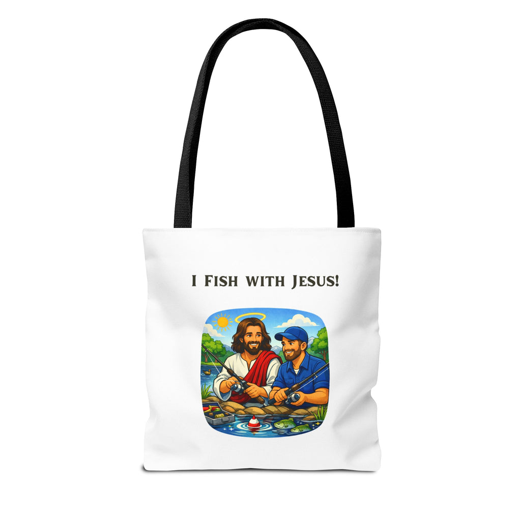 I Fish with Jesus! - Tote Bag