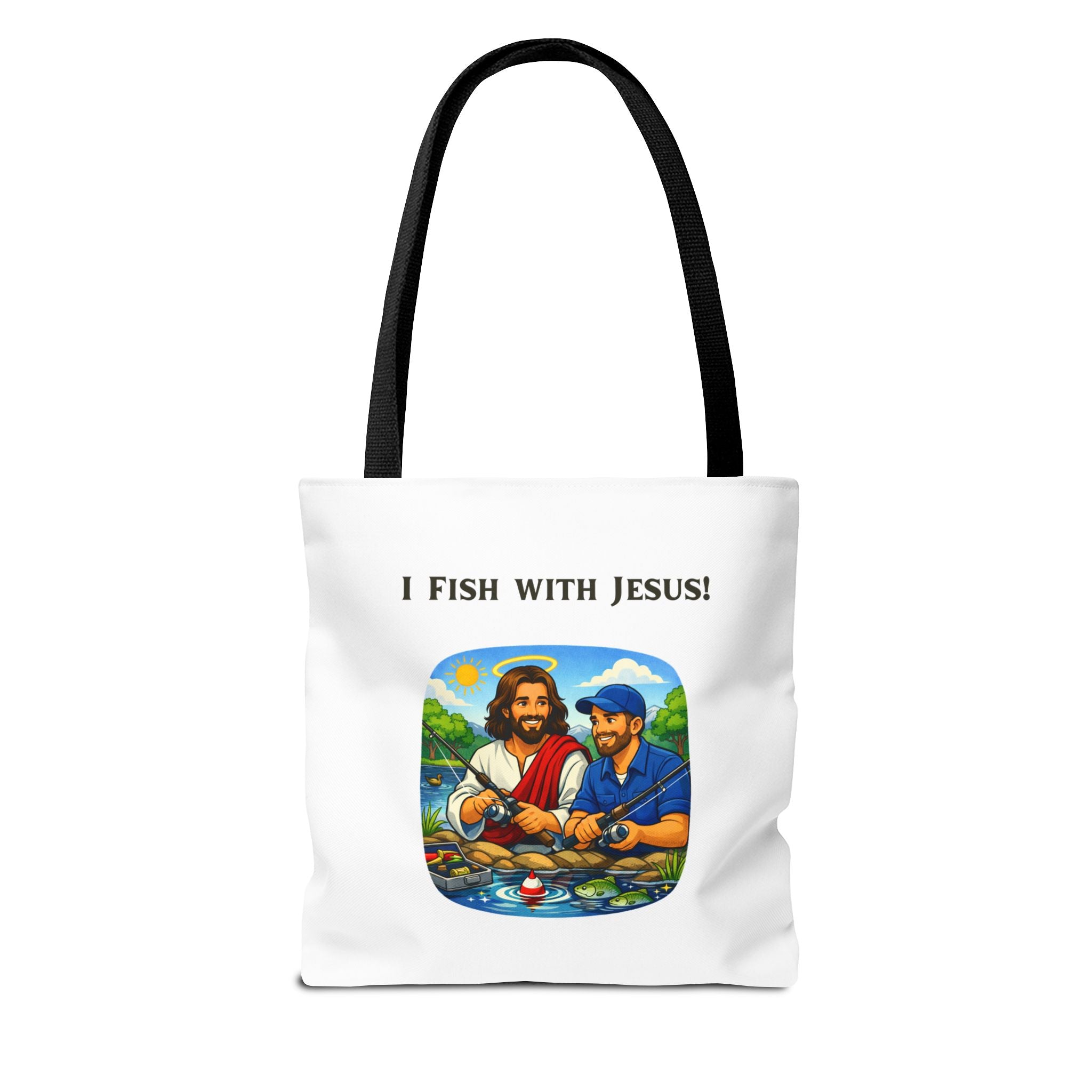 I Fish with Jesus! - Tote Bag