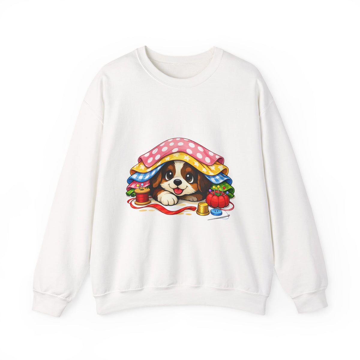 Puppy Hiding in Fabric -  Sweatshirt