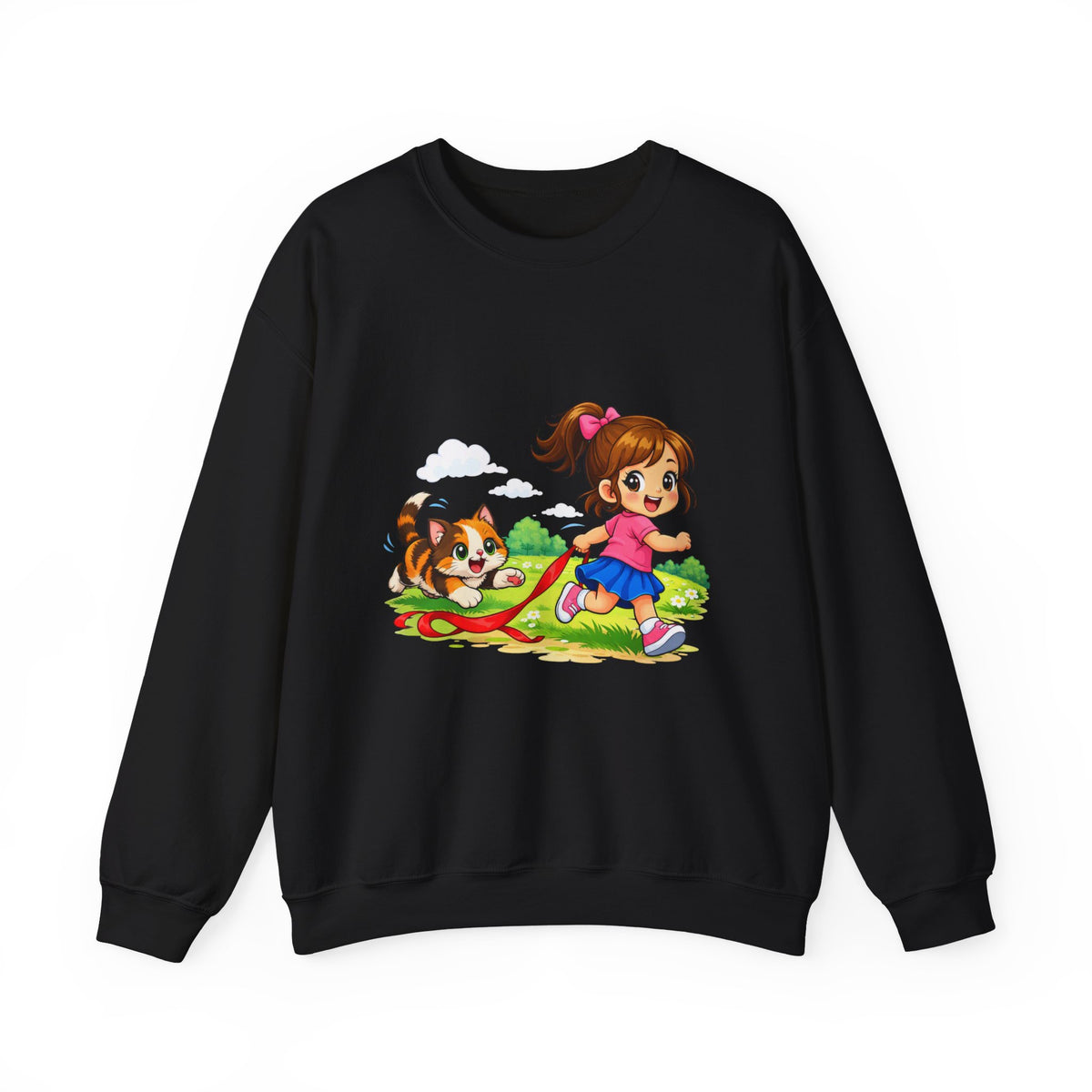 Kitty Chasing Ribbon -  Sweatshirt