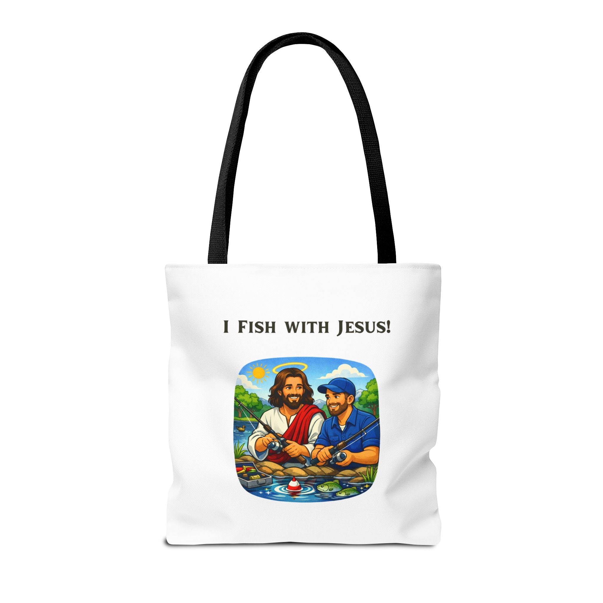 I Fish with Jesus! - Tote Bag