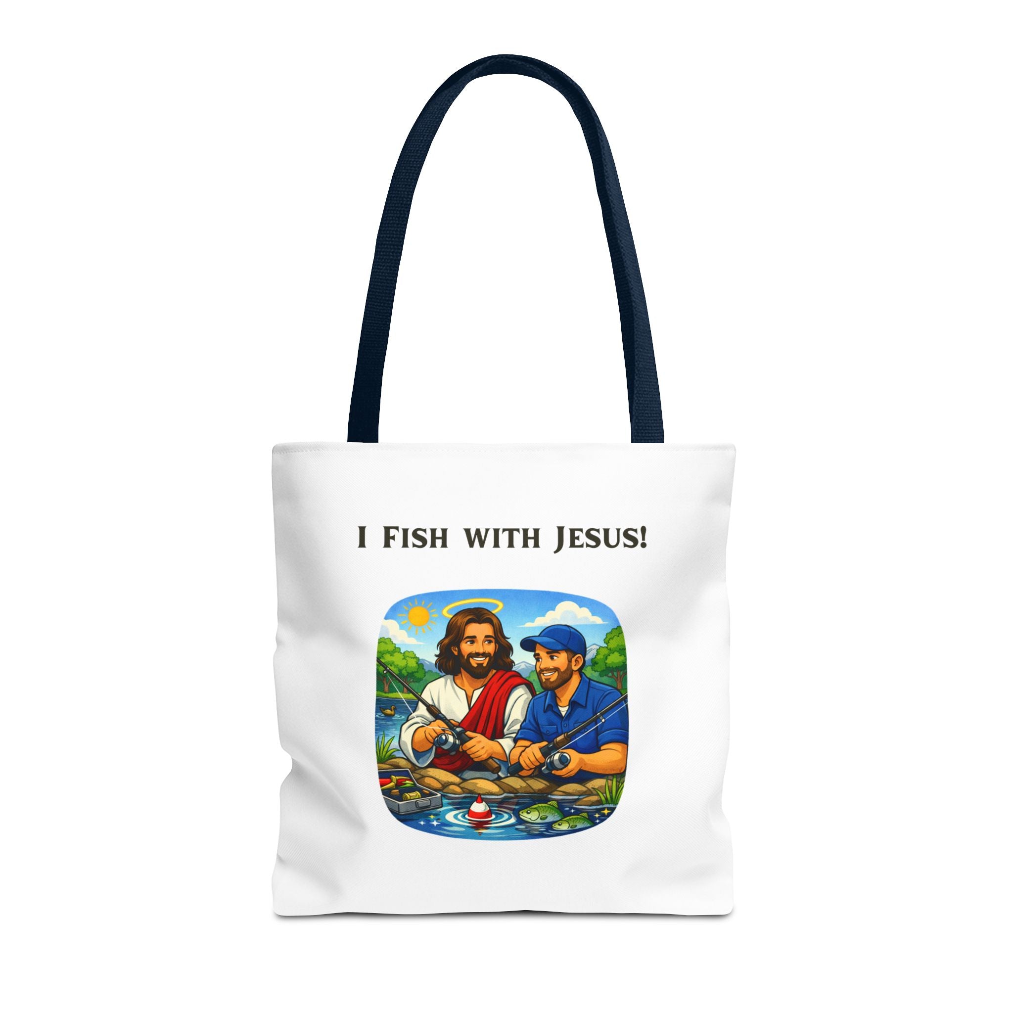 I Fish with Jesus! - Tote Bag