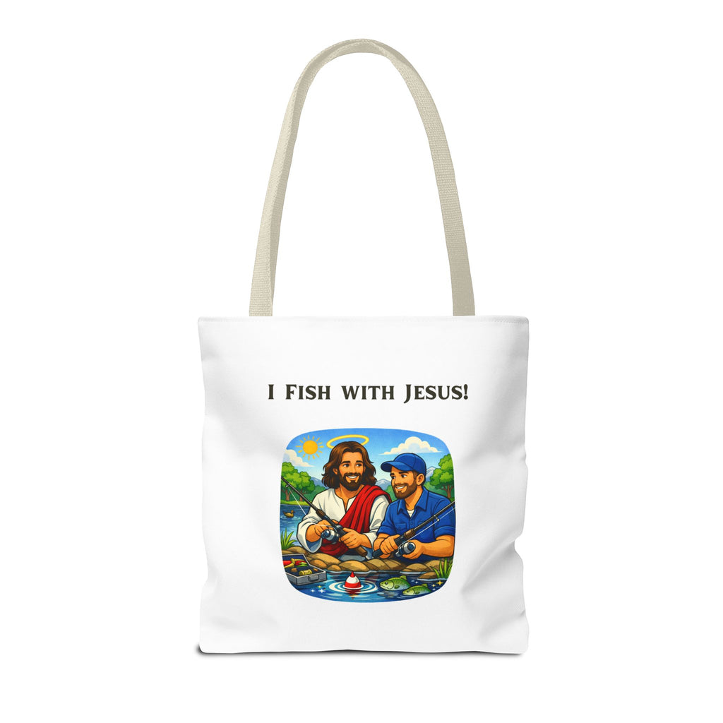 I Fish with Jesus! - Tote Bag