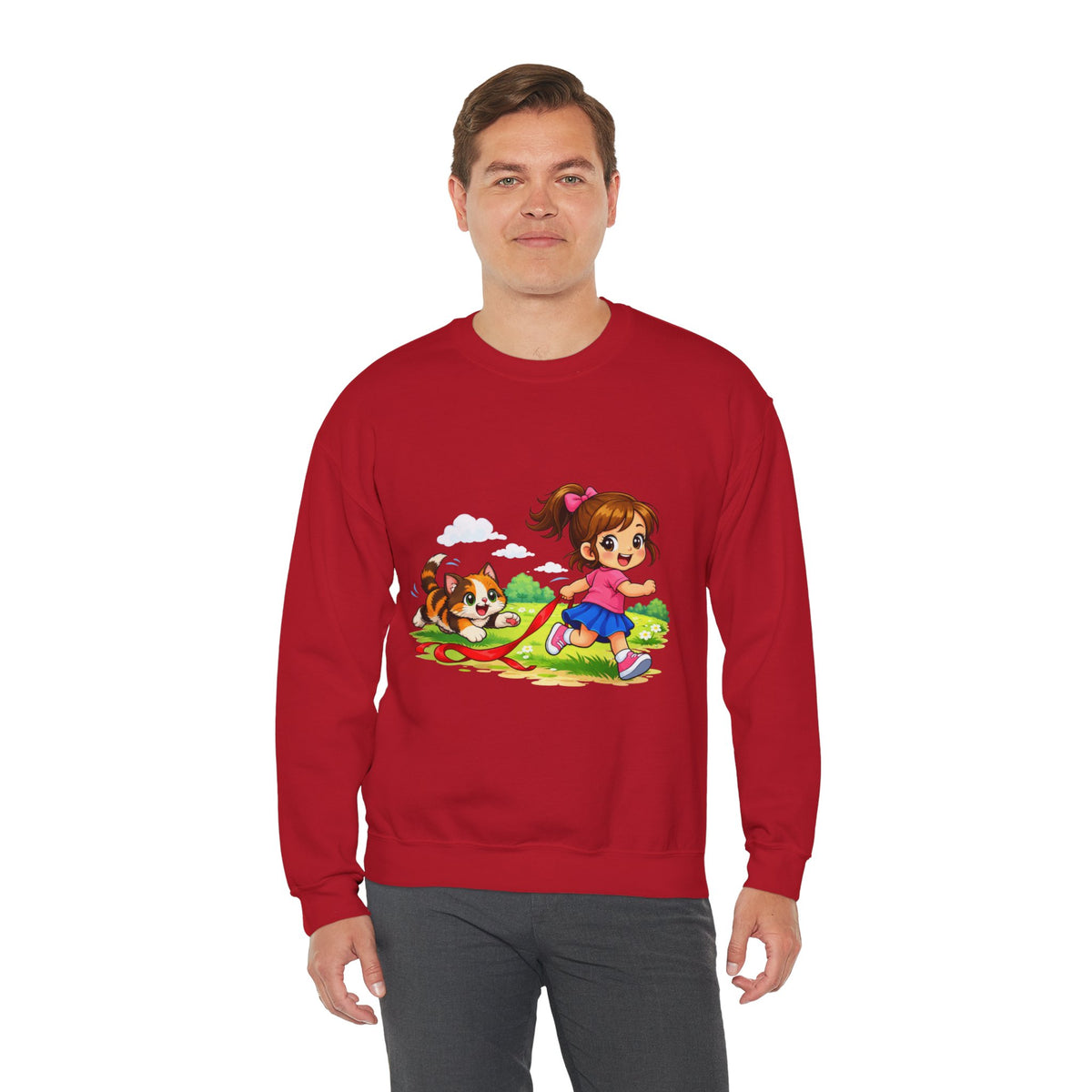 Kitty Chasing Ribbon -  Sweatshirt