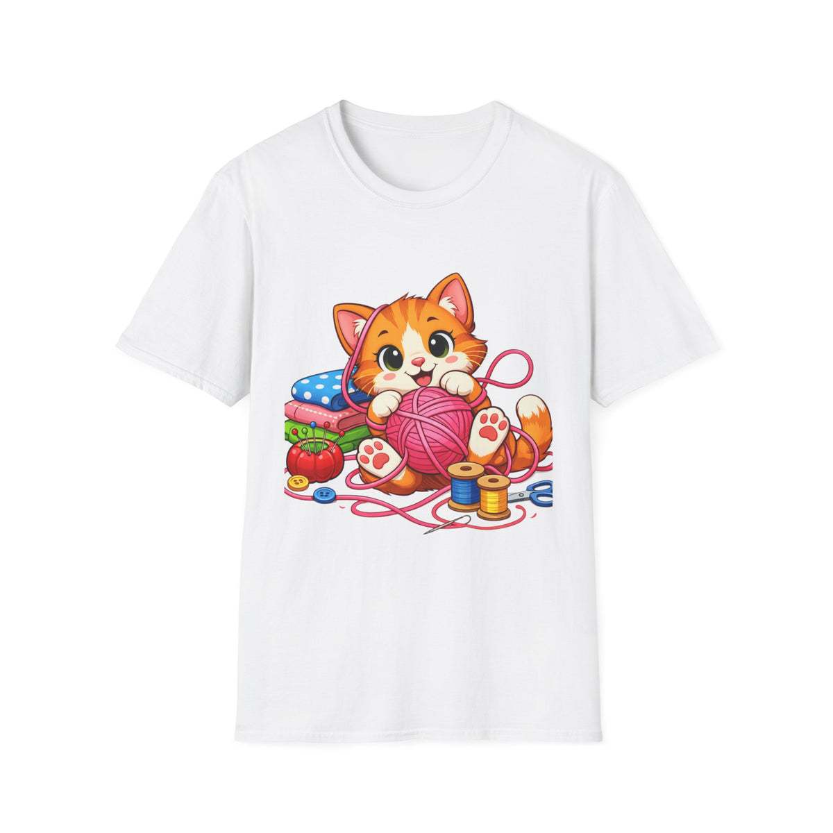 Kitty Playing with Yarn