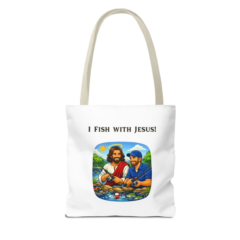 I Fish with Jesus! - Tote Bag