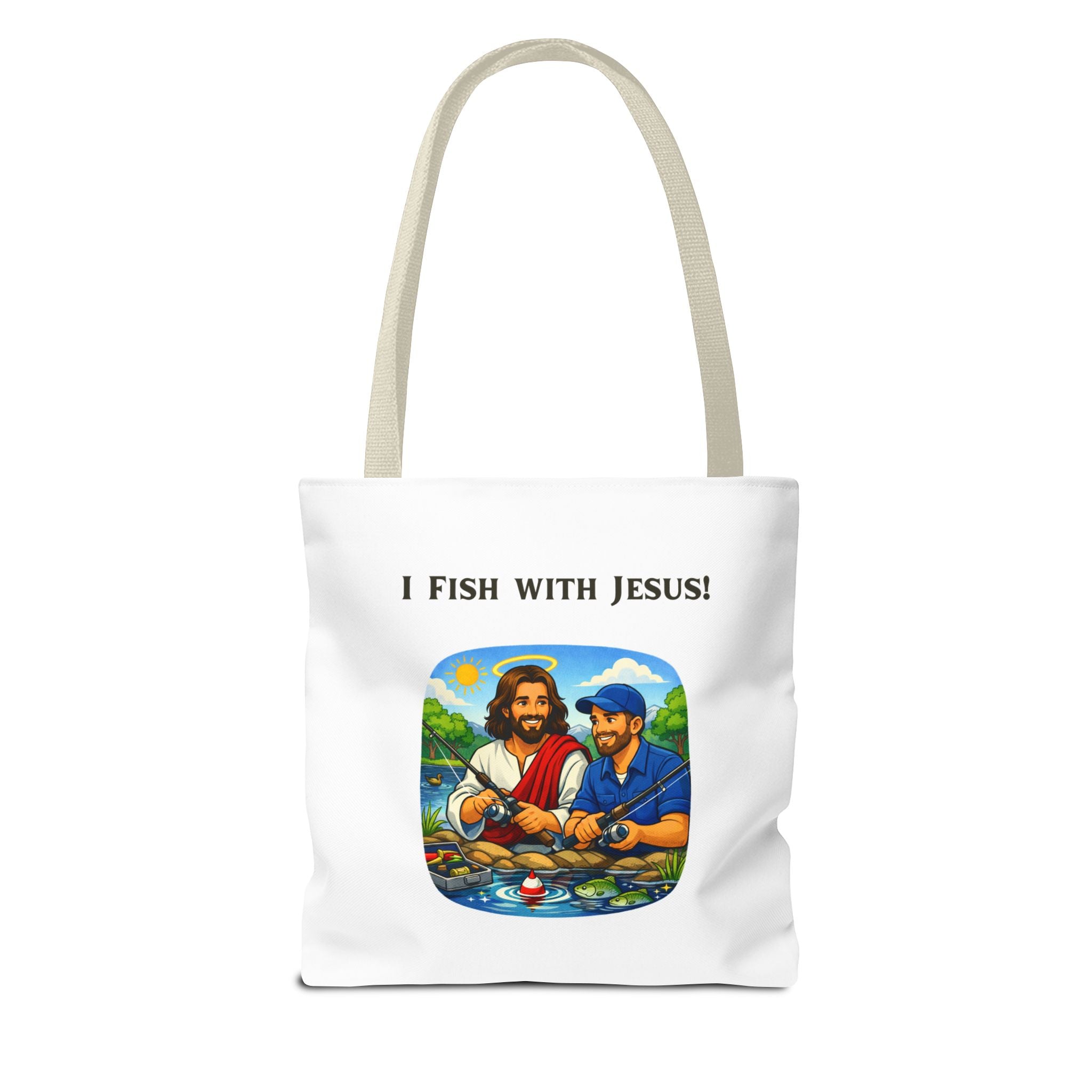 I Fish with Jesus! - Tote Bag