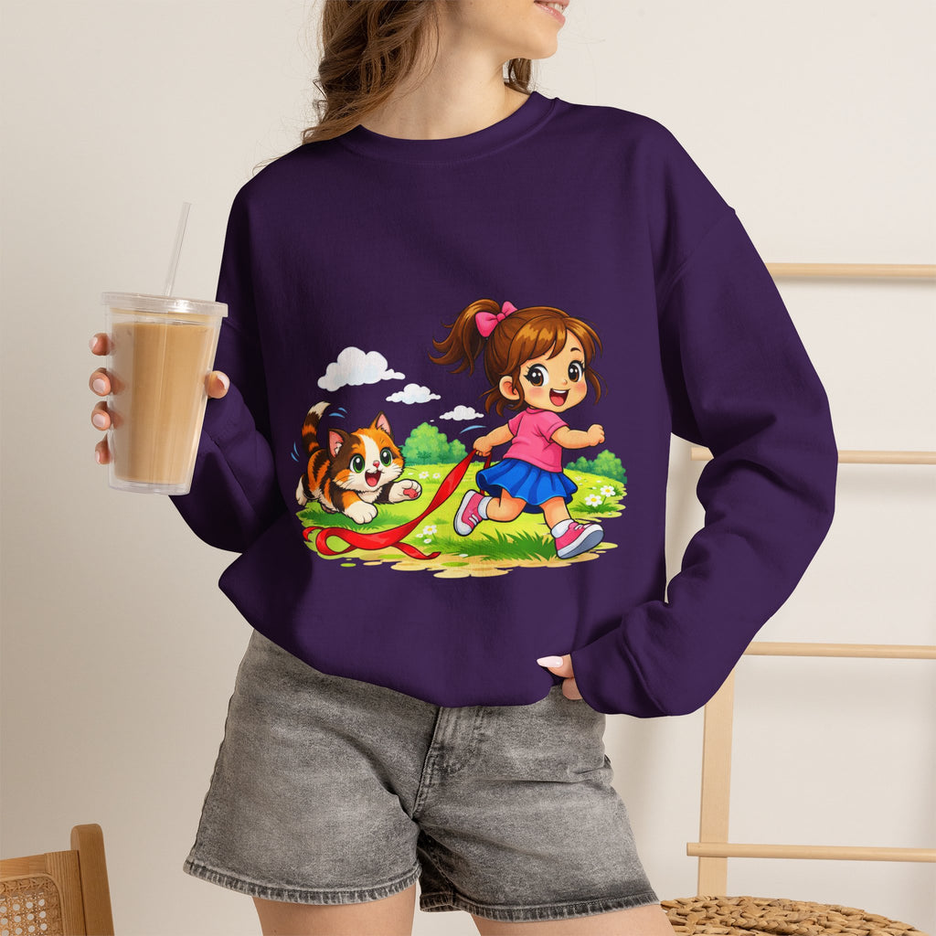 Kitty Chasing Ribbon -  Sweatshirt