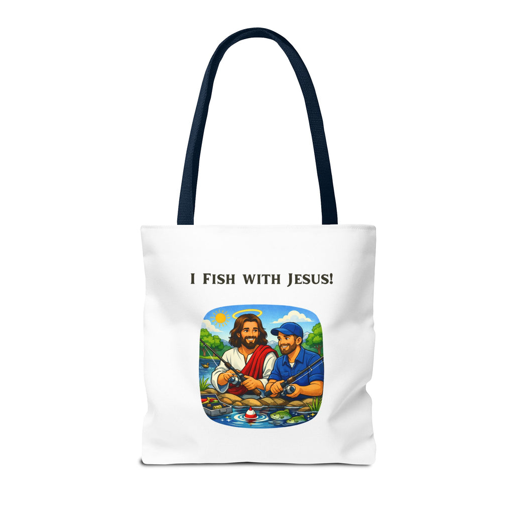 I Fish with Jesus! - Tote Bag