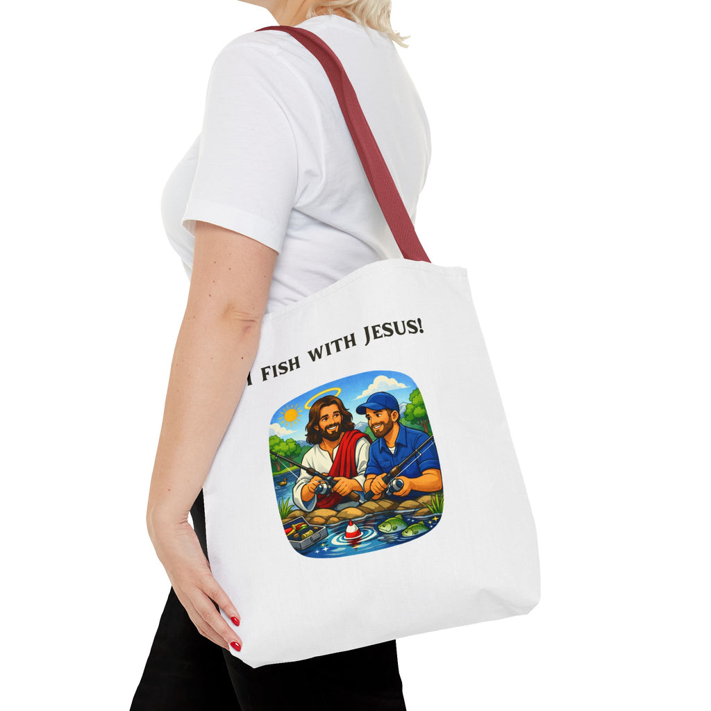 I Fish with Jesus! - Tote Bag
