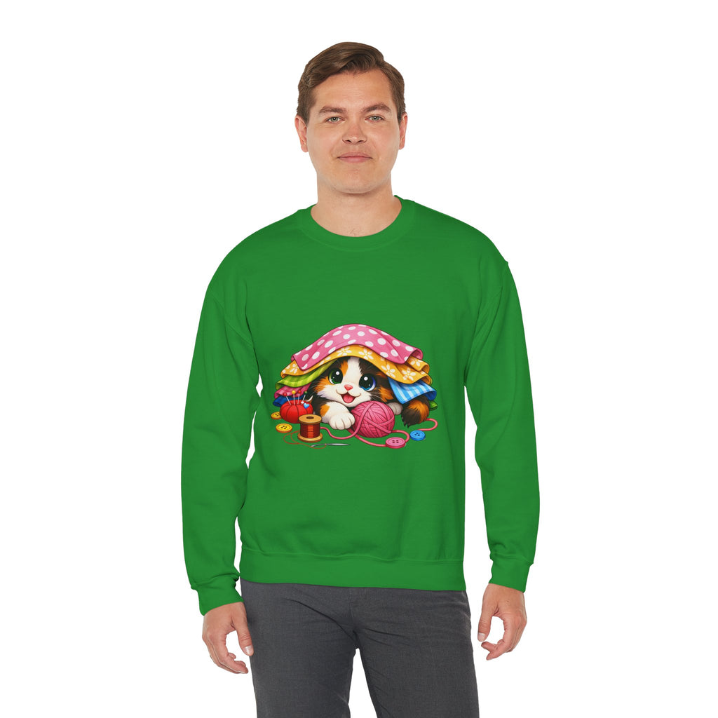 Kitty Hiding in Fabric Sweatshirt
