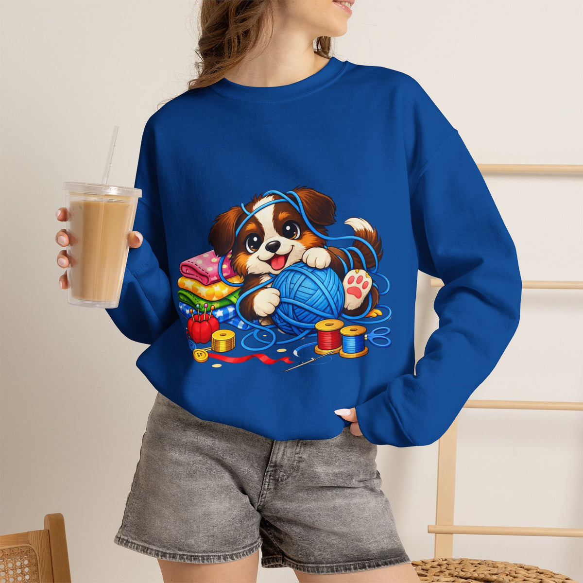 Puppy Playing with Yarn -  Sweatshirt