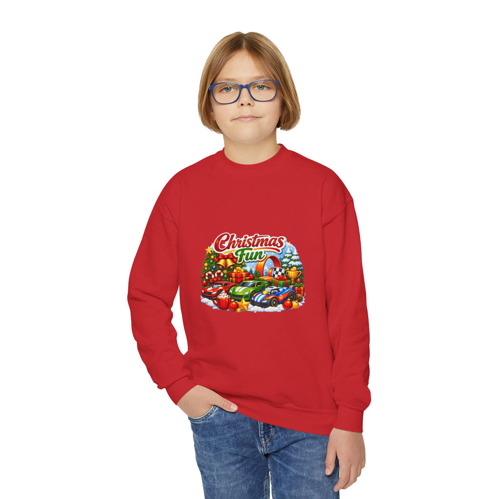 Christmas Fun Youth Crewneck Sweatshirt – Festive Kids Holiday Pullover