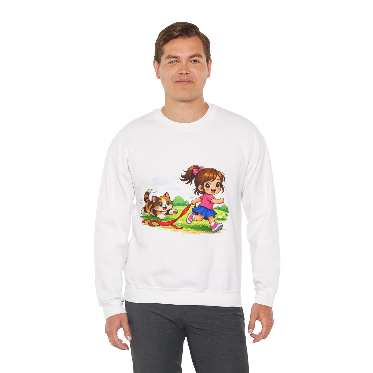Kitty Chasing Ribbon -  Sweatshirt