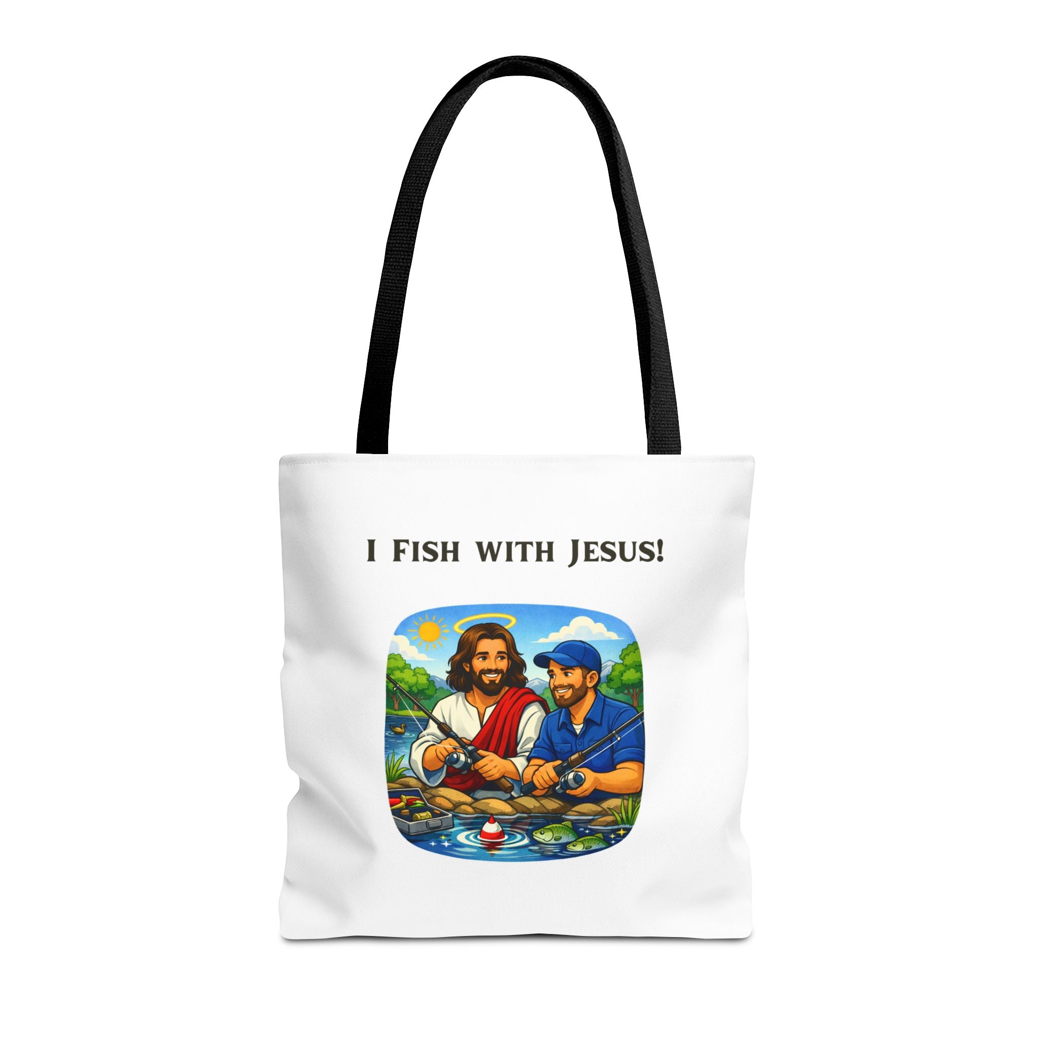 I Fish with Jesus! - Tote Bag