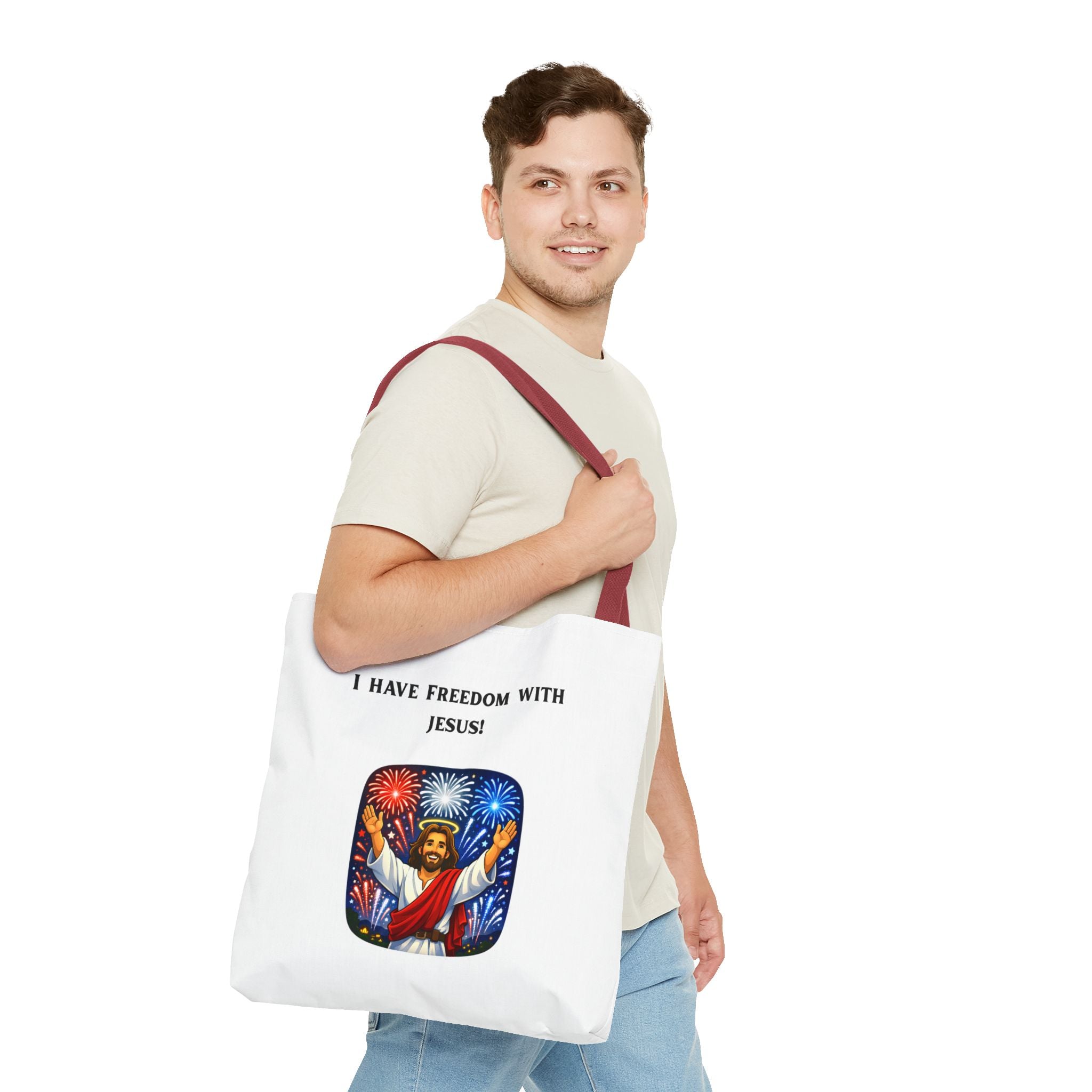 Tote Bag - I have freedom with Jesus!