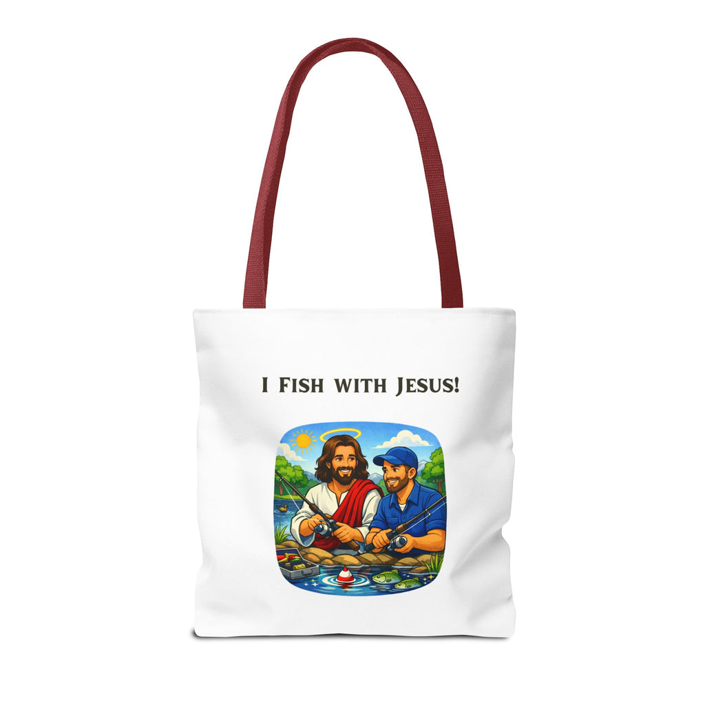 I Fish with Jesus! - Tote Bag