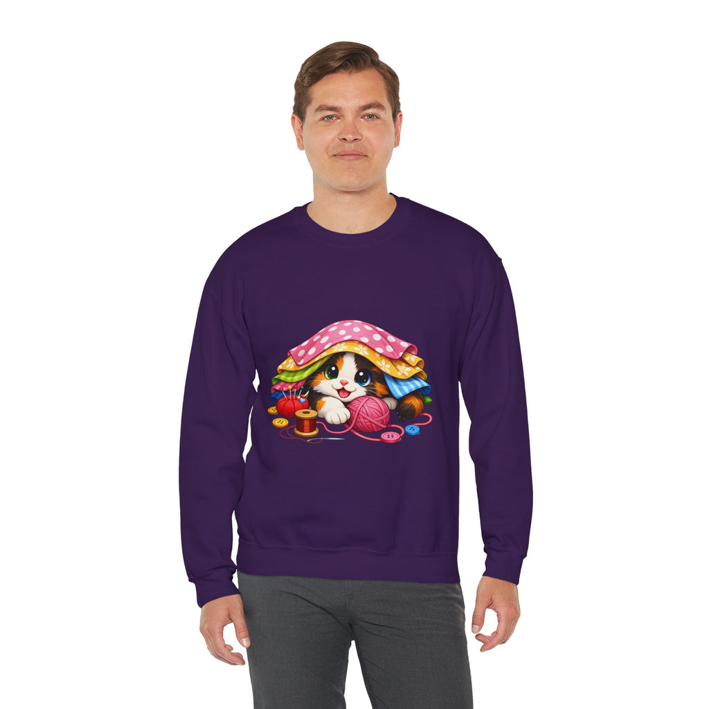Kitty Hiding in Fabric Sweatshirt