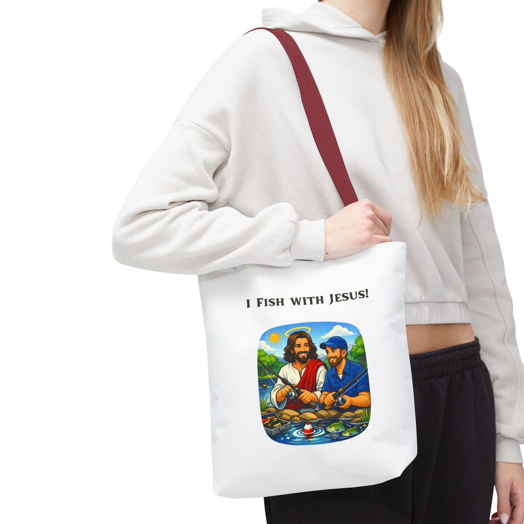 I Fish with Jesus! - Tote Bag