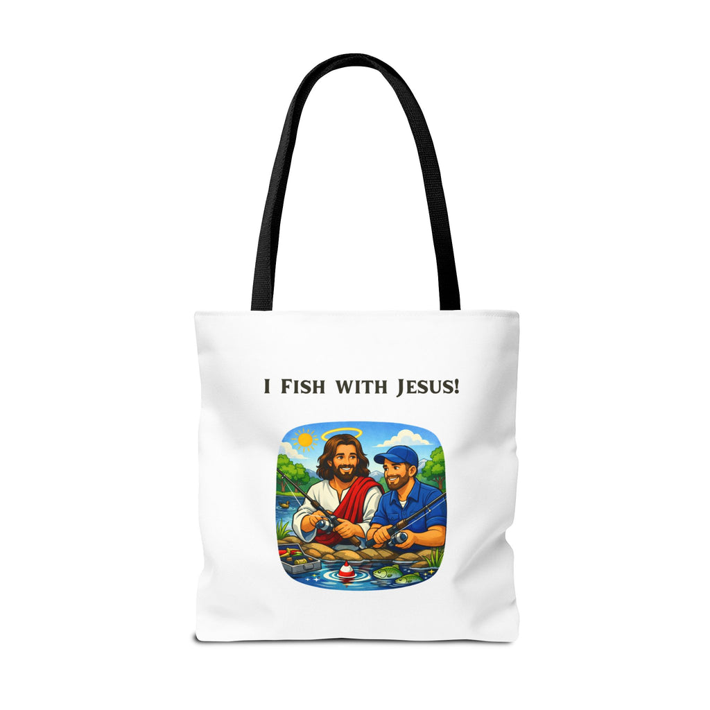 I Fish with Jesus! - Tote Bag