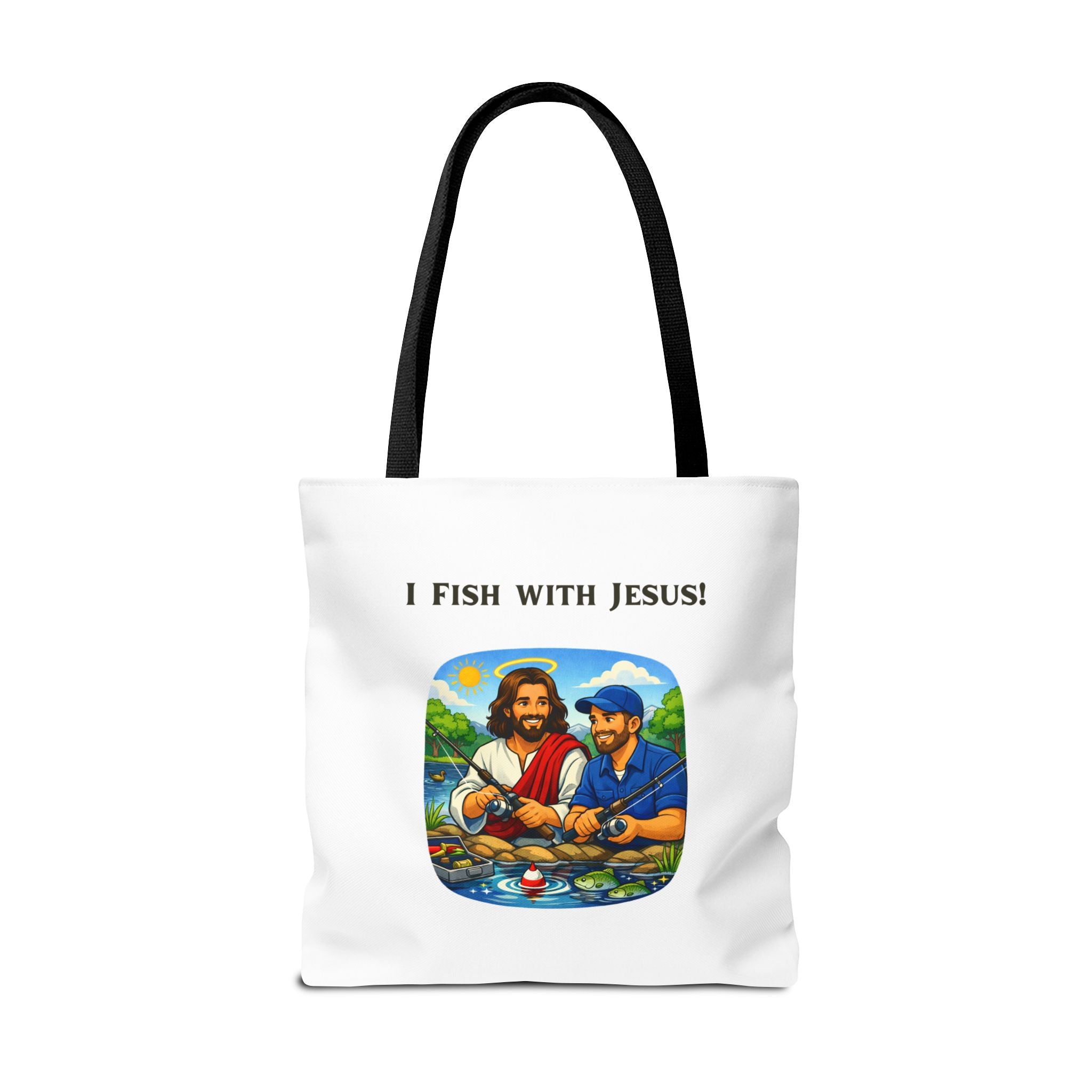 I Fish with Jesus! - Tote Bag