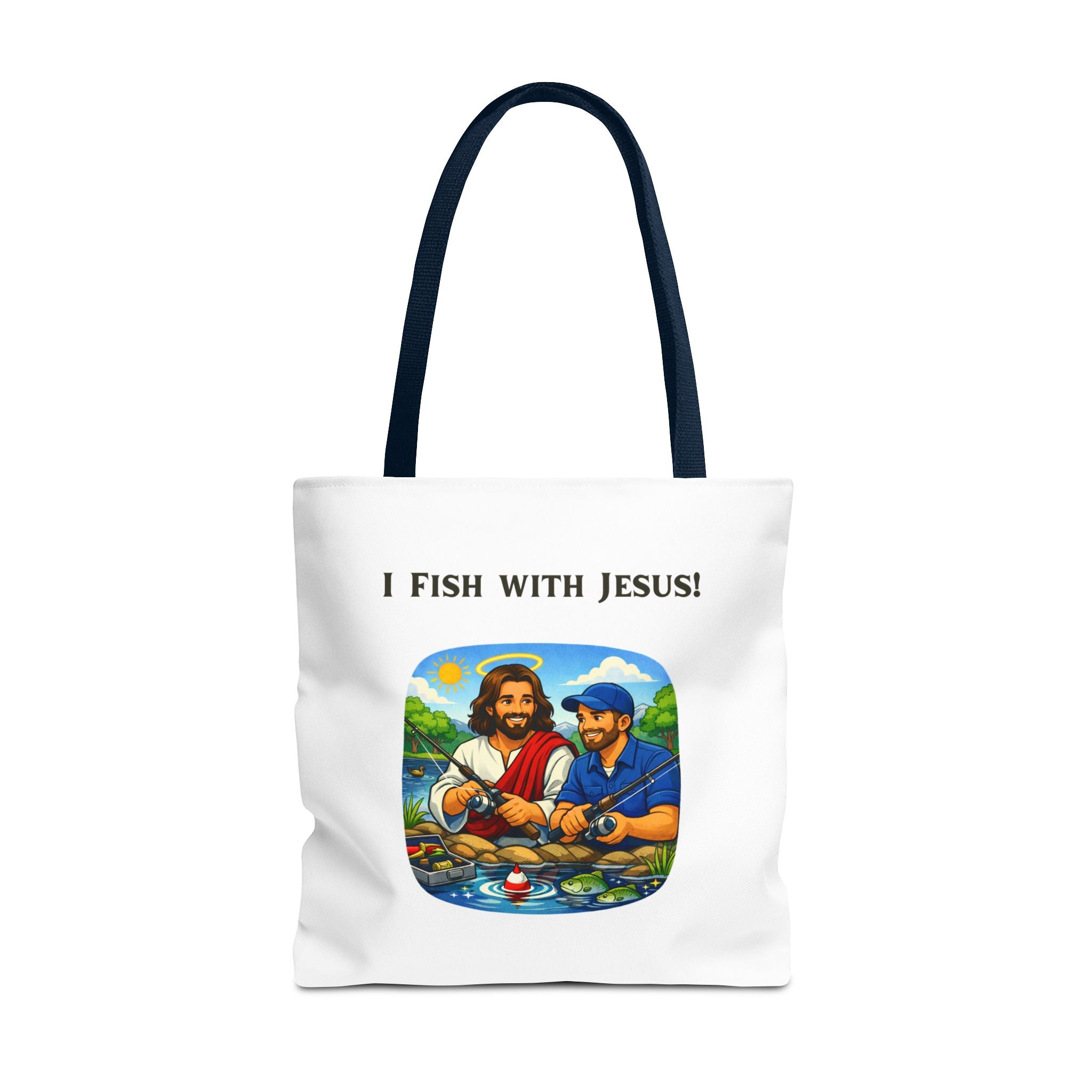 I Fish with Jesus! - Tote Bag