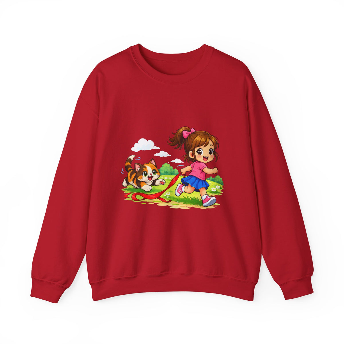 Kitty Chasing Ribbon -  Sweatshirt