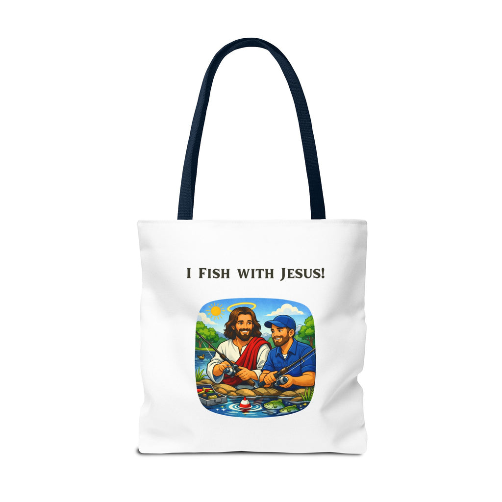 I Fish with Jesus! - Tote Bag