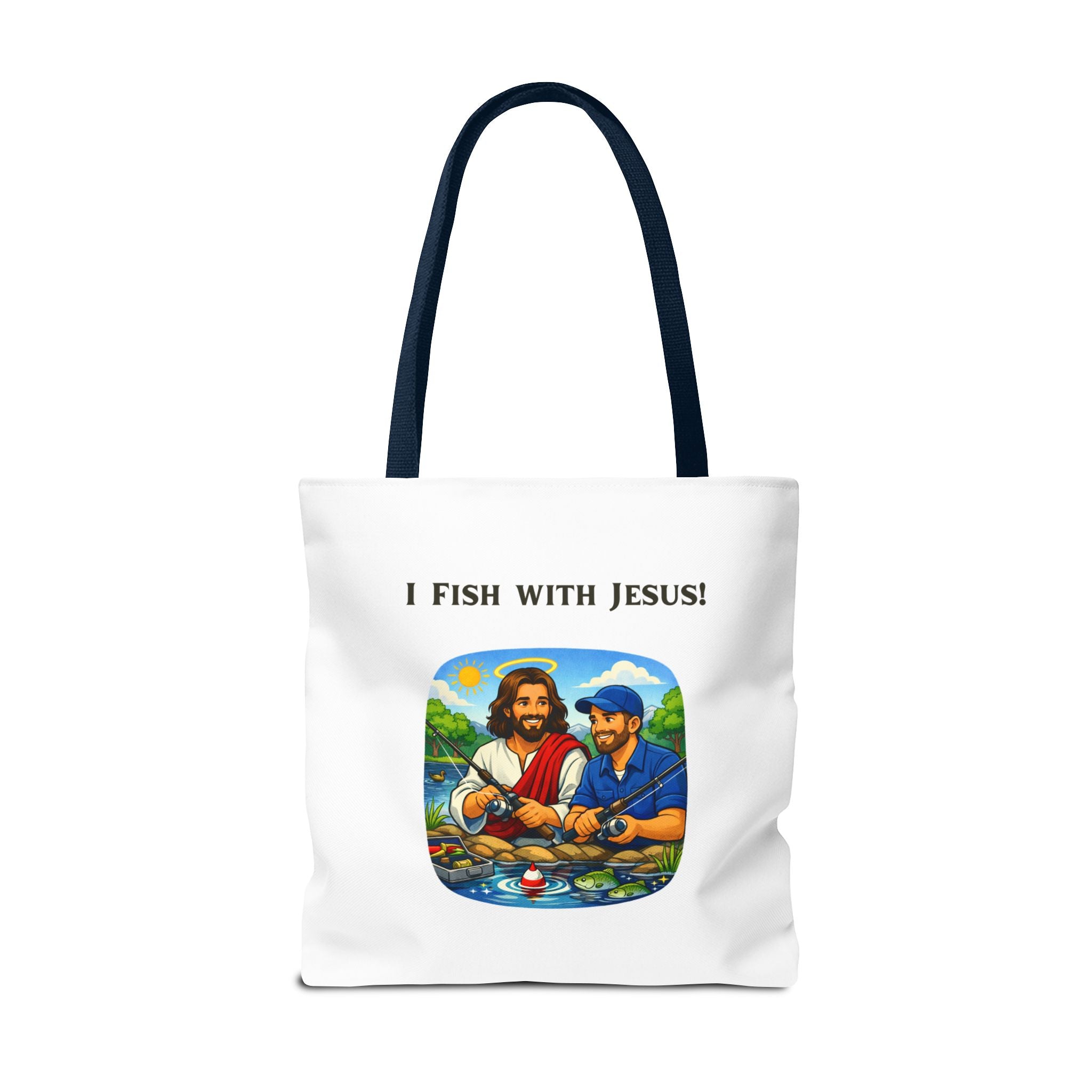 I Fish with Jesus! - Tote Bag