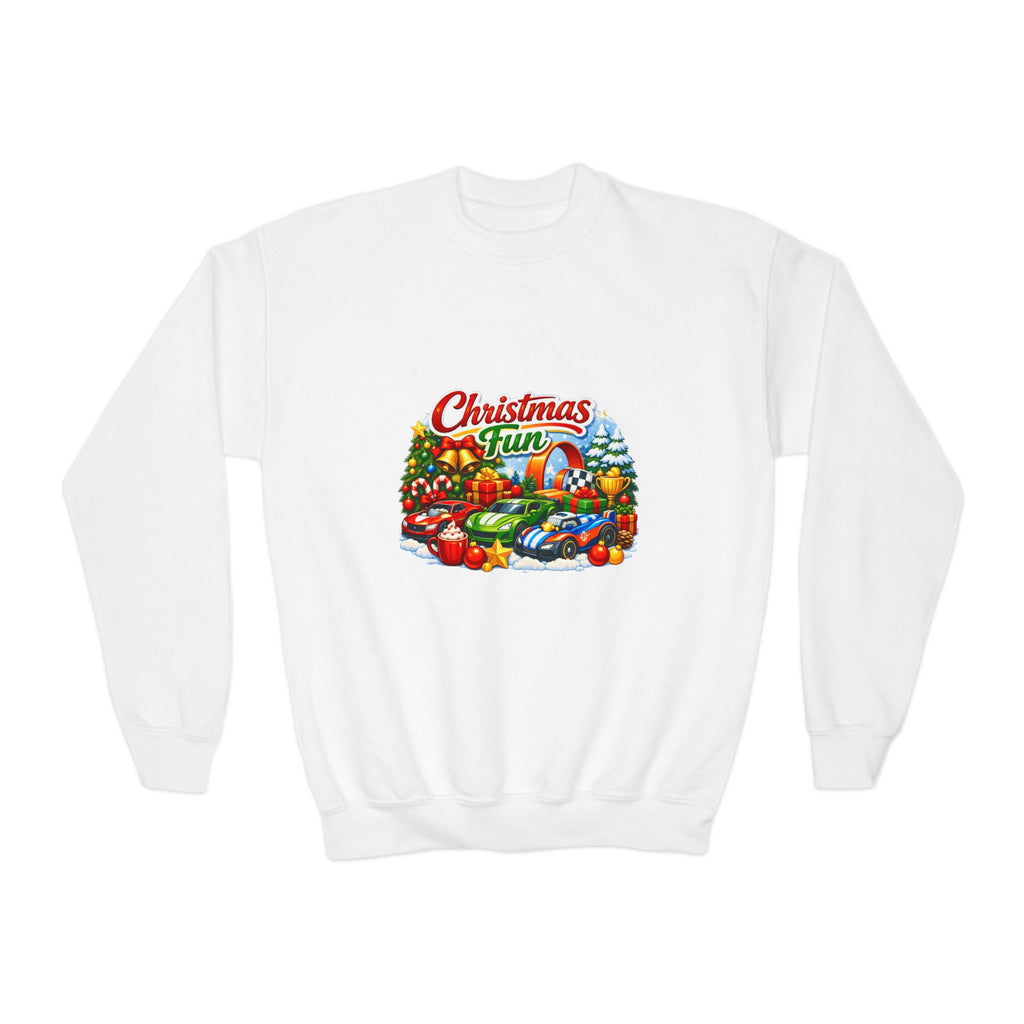 Christmas Fun Youth Crewneck Sweatshirt – Festive Kids Holiday Pullover